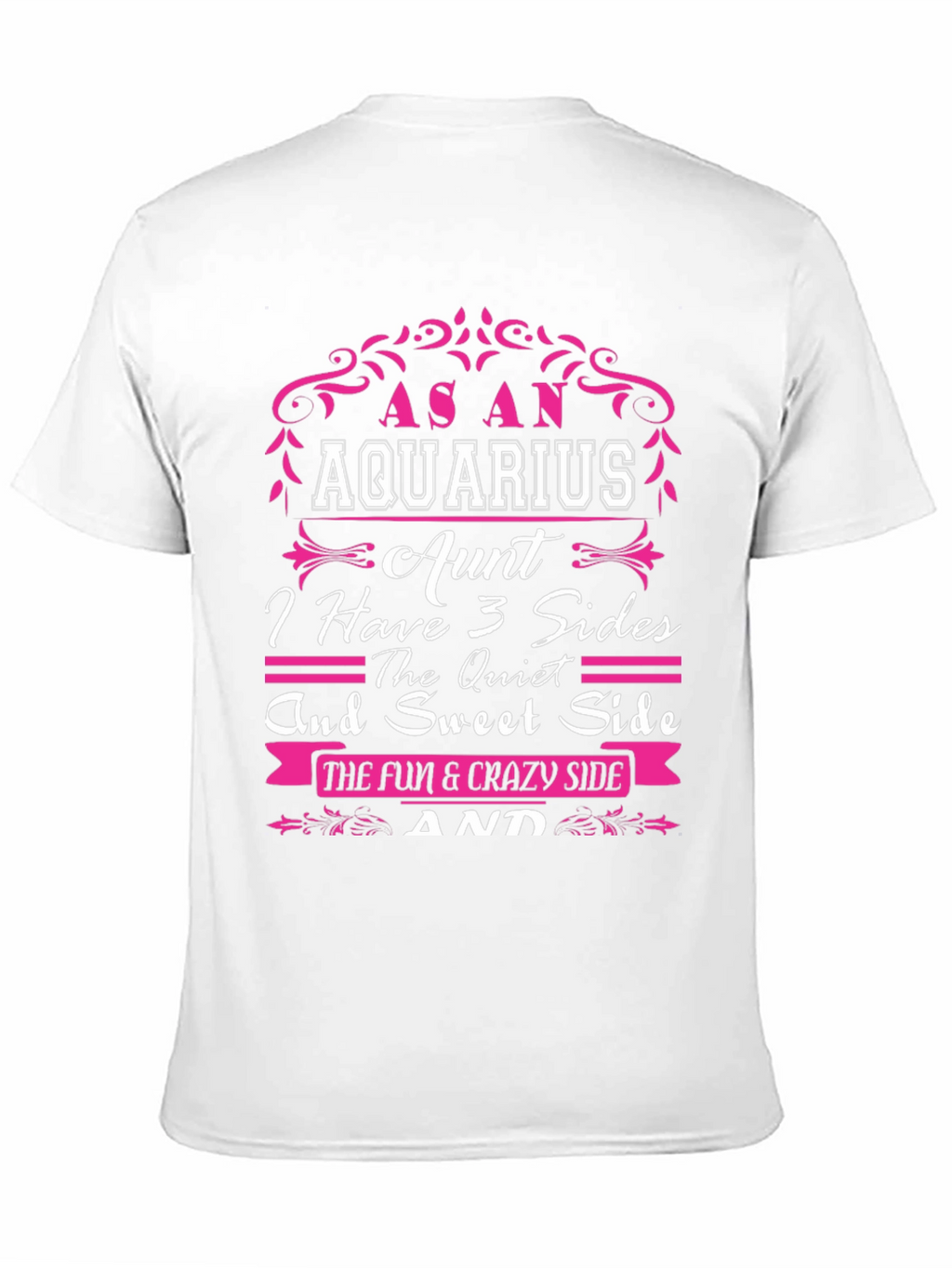Aquarius Aunt Graphic T-Shirt - Three Sides