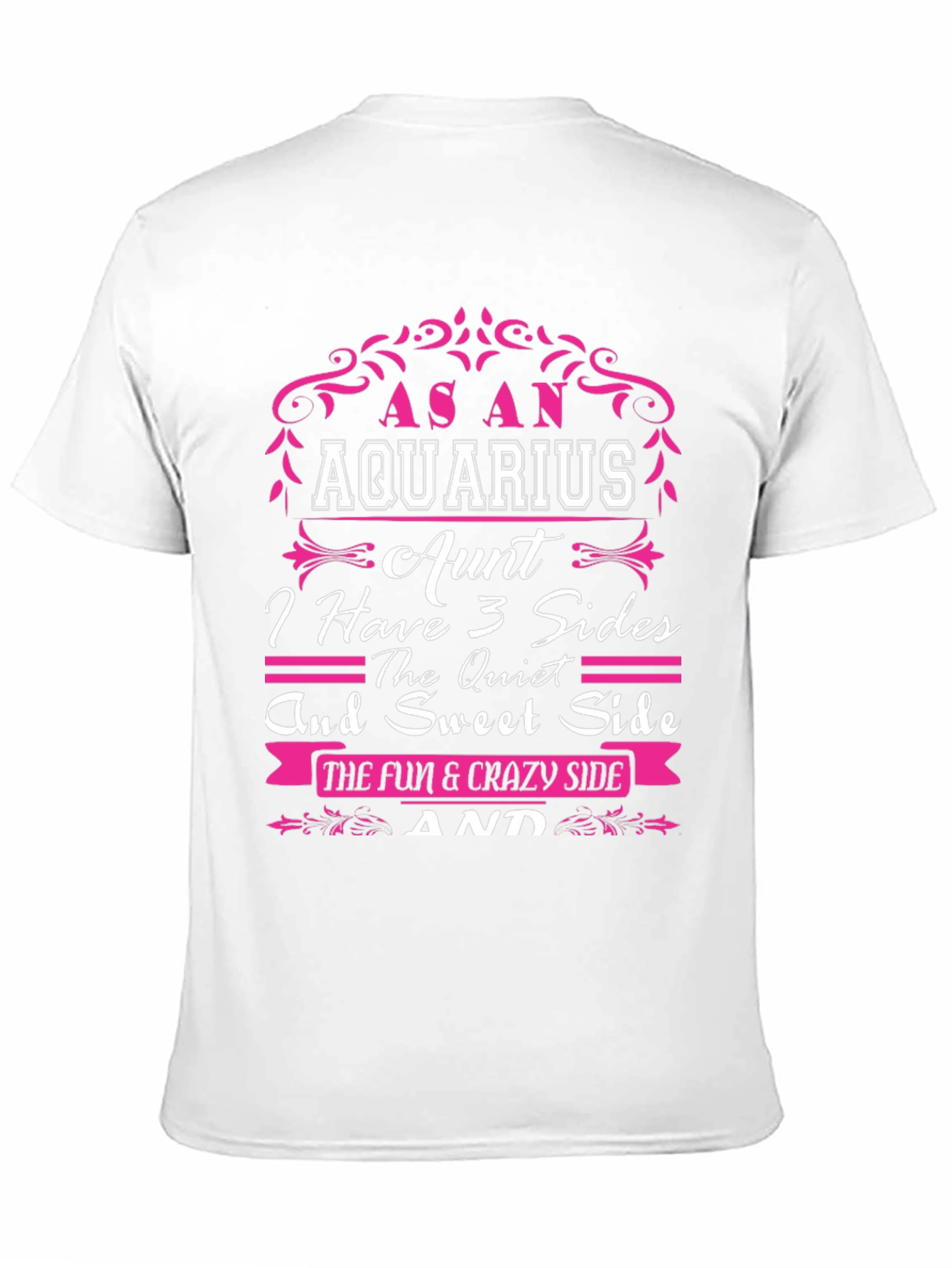 Aquarius Aunt Graphic T-Shirt - Three Sides
