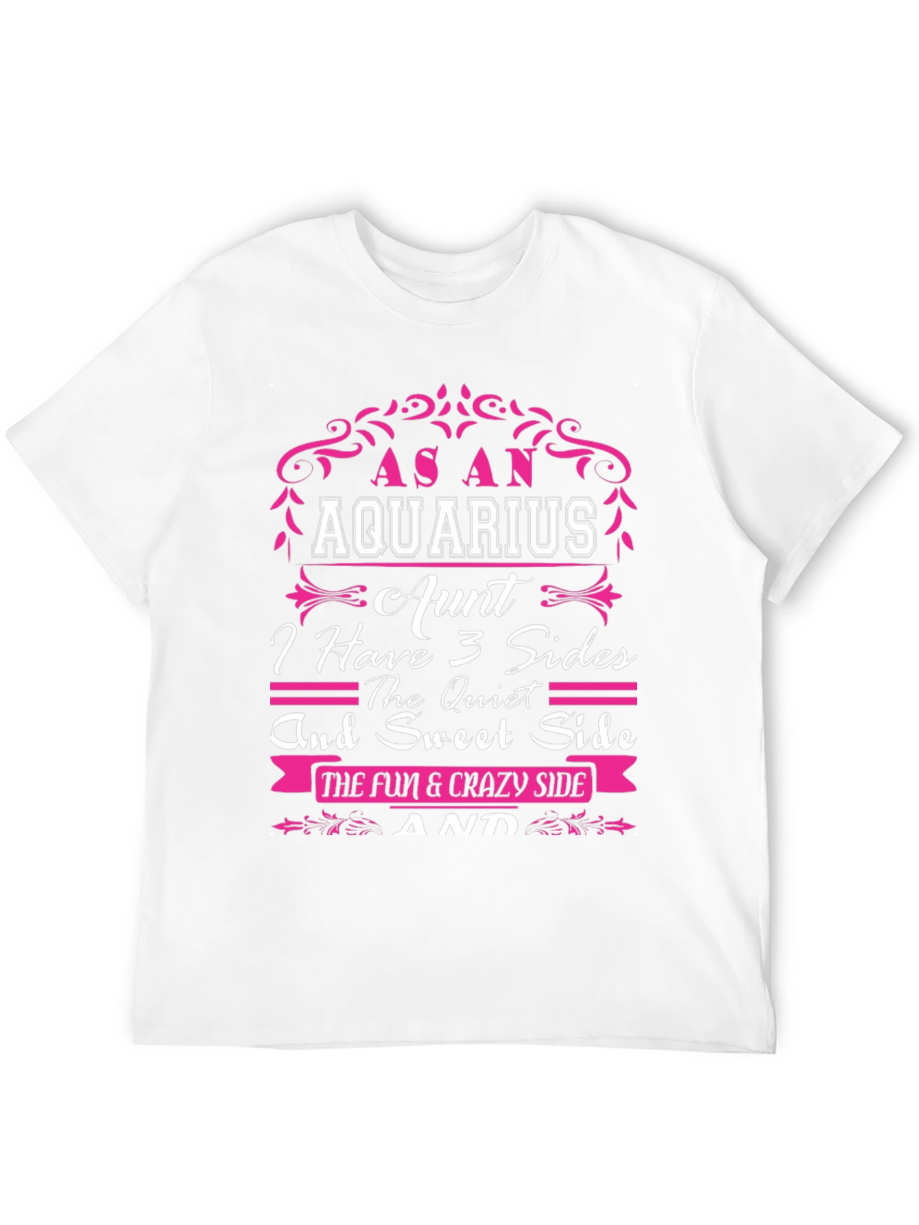 Aquarius Aunt Graphic T-Shirt - Three Sides