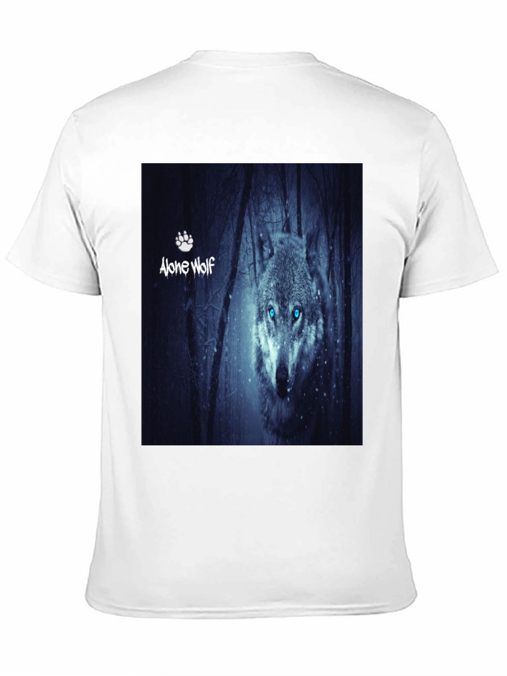 Alone Wolf Graphic T-Shirt Mens Black Tee