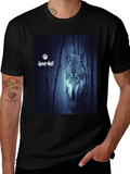 Alone Wolf Graphic T-Shirt Mens Black Tee