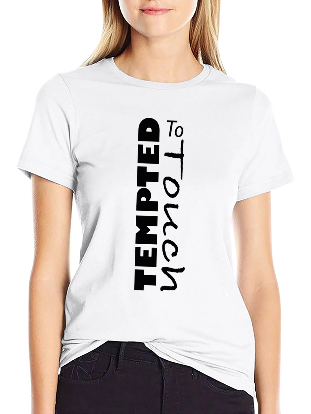 Tempted To Touch Black Graphic Tee