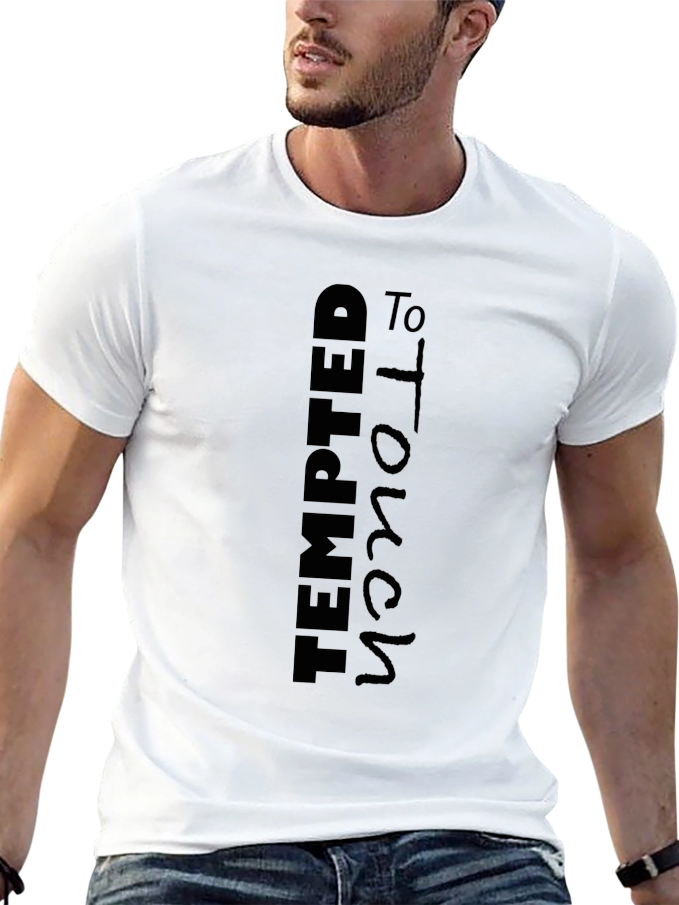 Tempted To Touch Black Graphic Tee