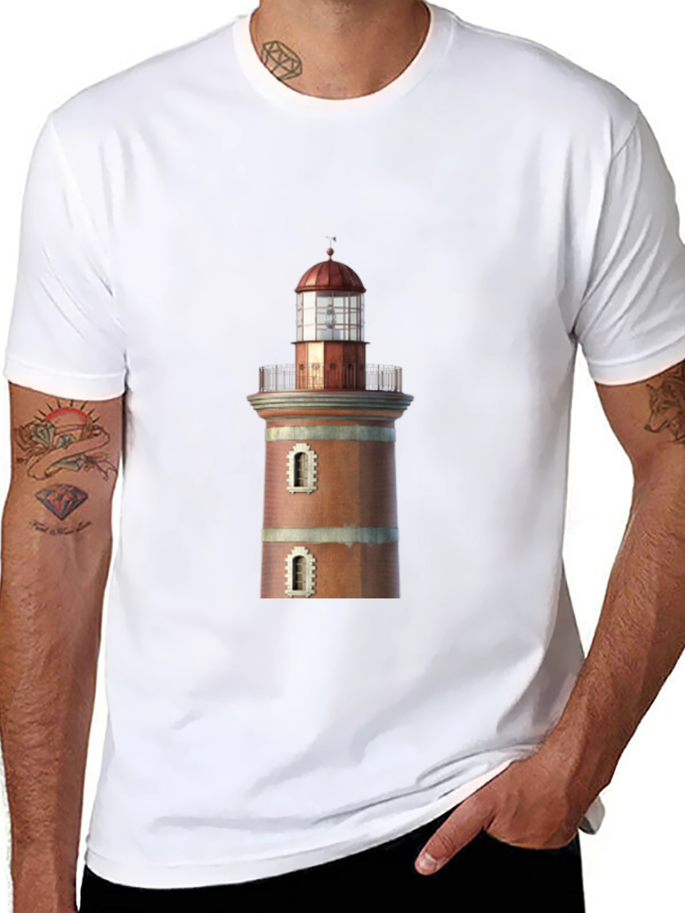 Lighthouse Graphic Tee - Coastal Style