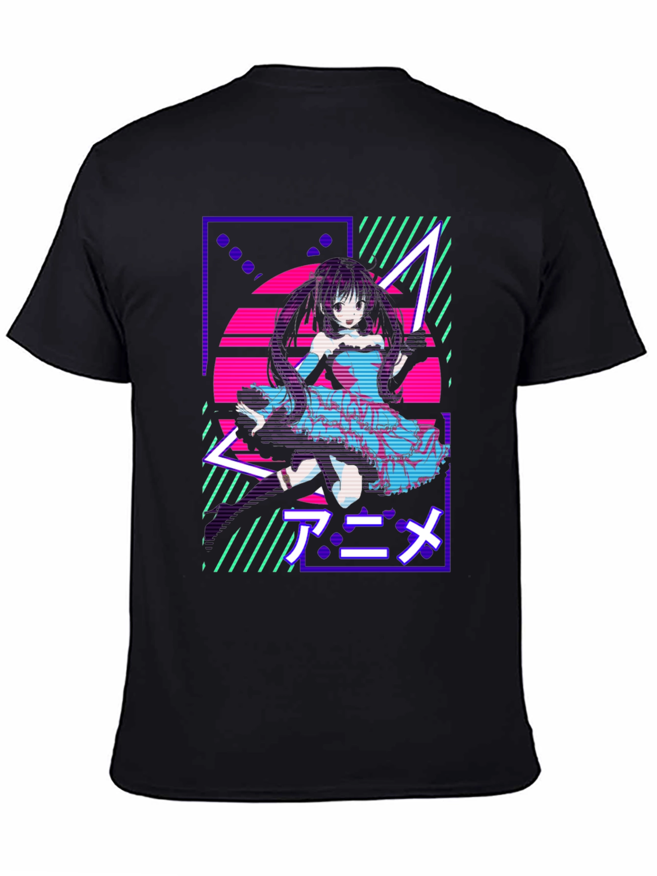 Anime Girl Retro T-Shirt - Vaporwave Design