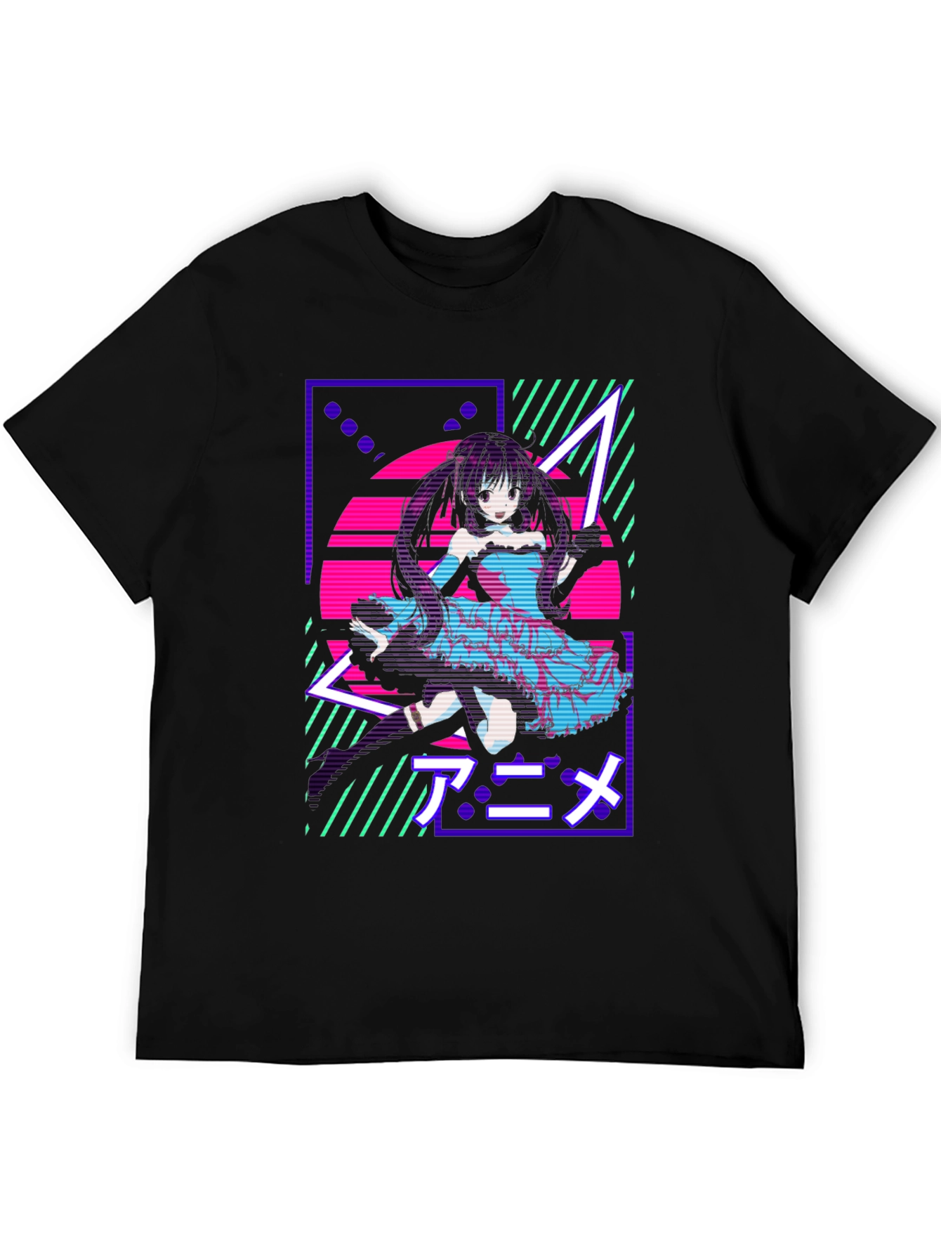 Anime Girl Retro T-Shirt - Vaporwave Design