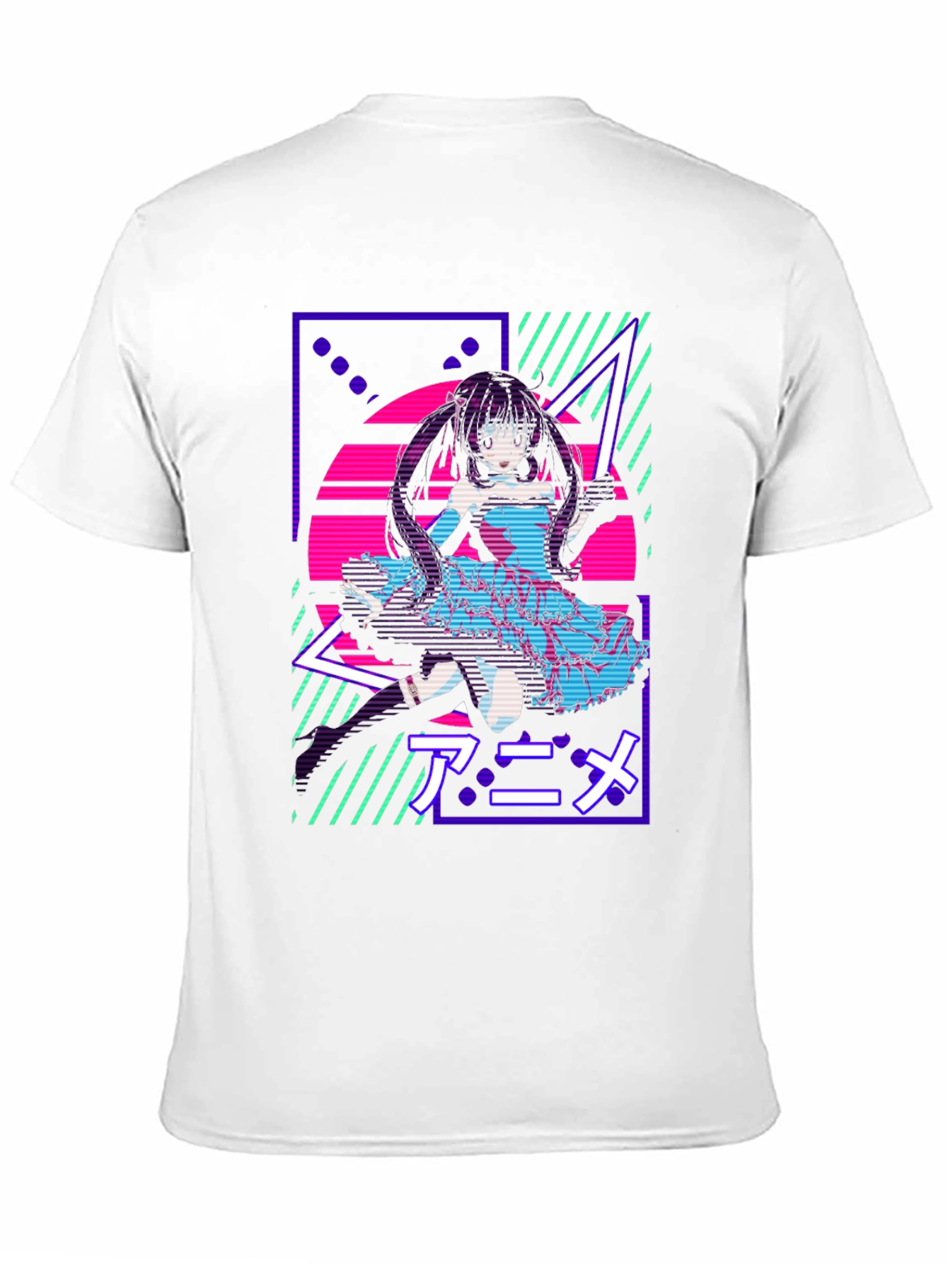 Anime Girl Retro T-Shirt - Vaporwave Design