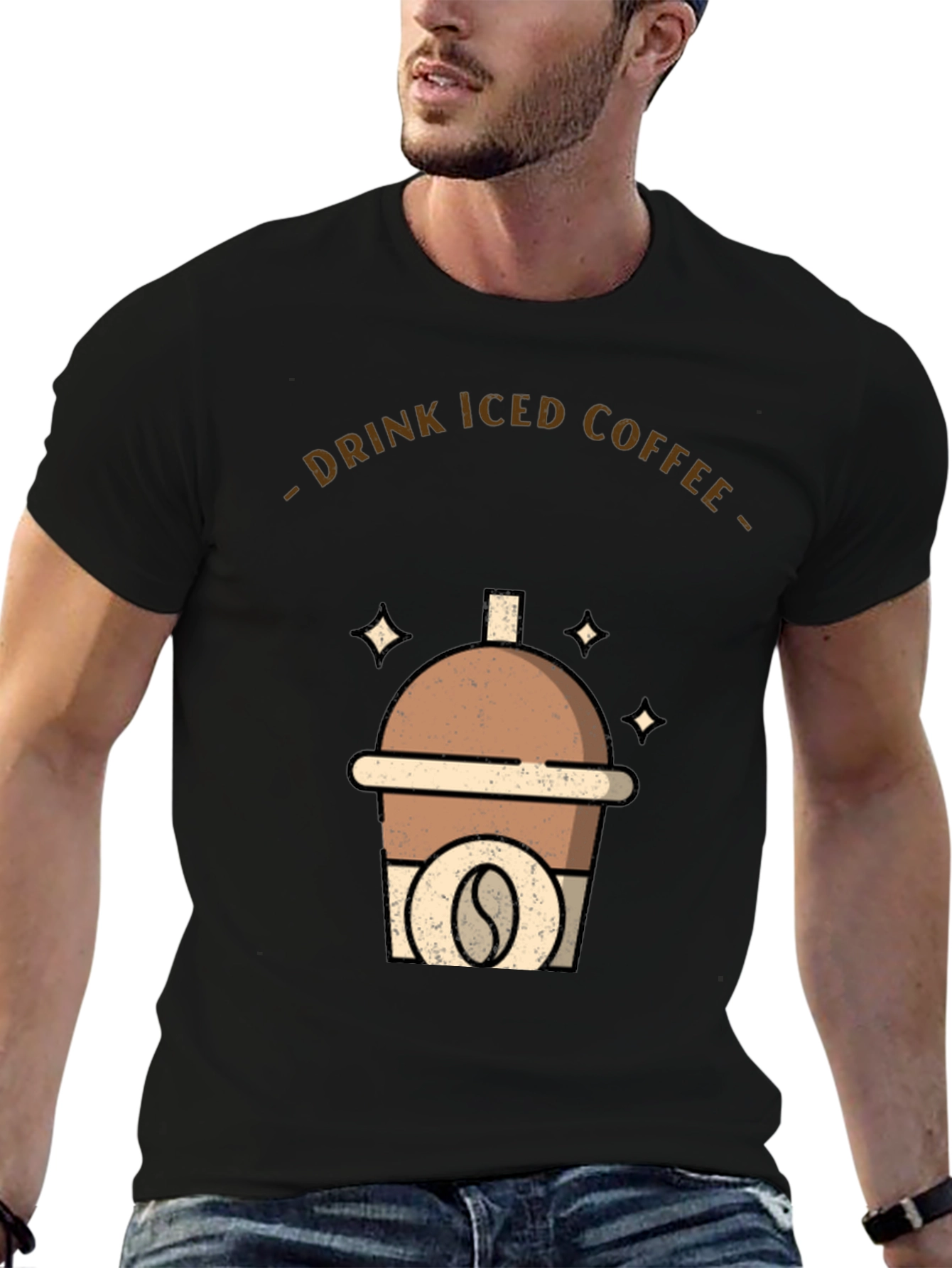 Iced Coffee Graphic Tee - Drink Up!