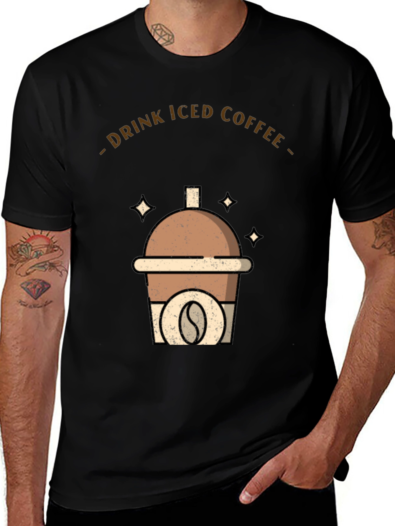 Iced Coffee Graphic Tee - Drink Up!
