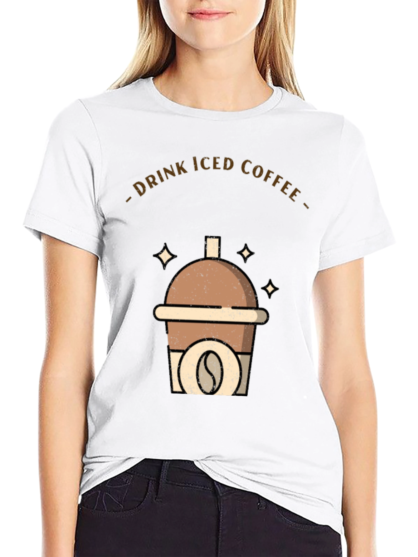 Iced Coffee Graphic Tee - Drink Up!