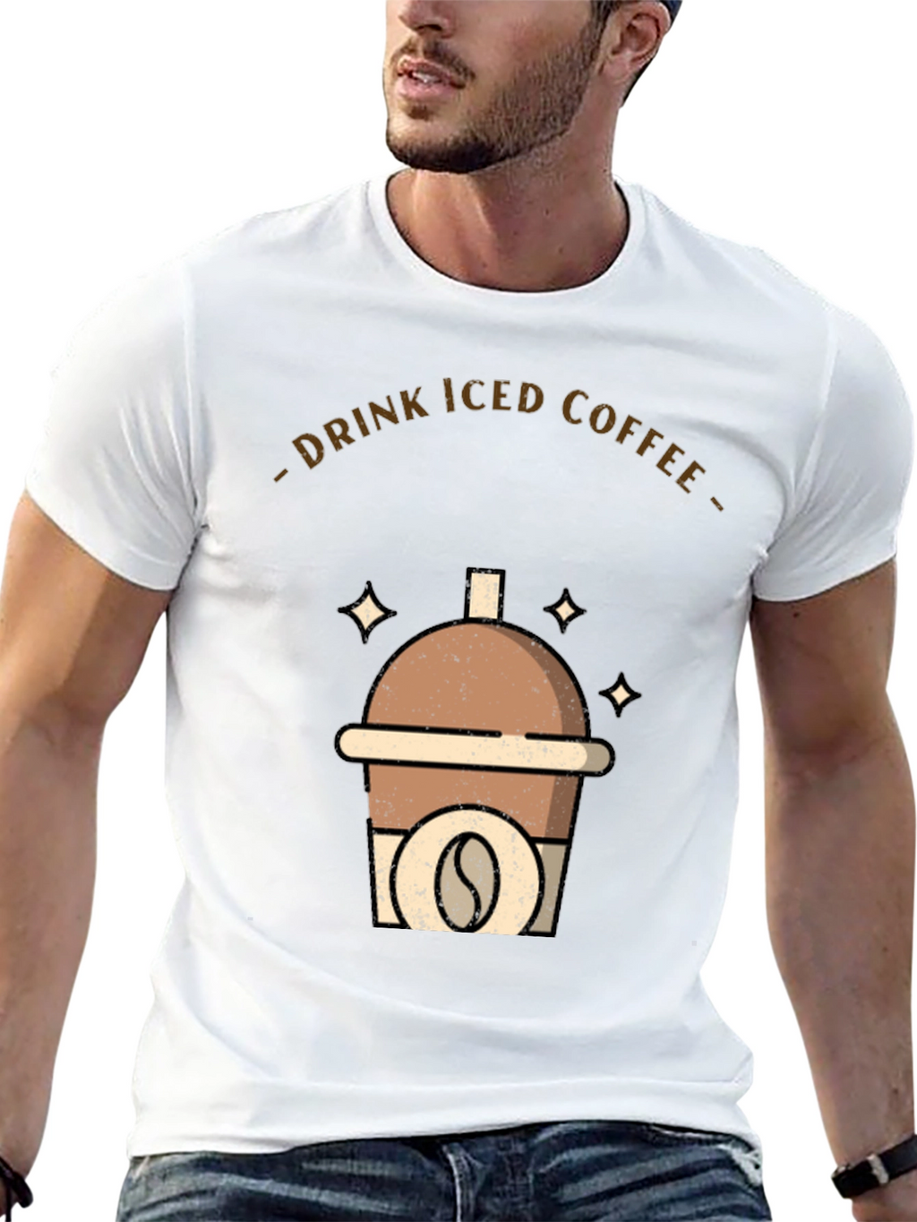 Iced Coffee Graphic Tee - Drink Up!