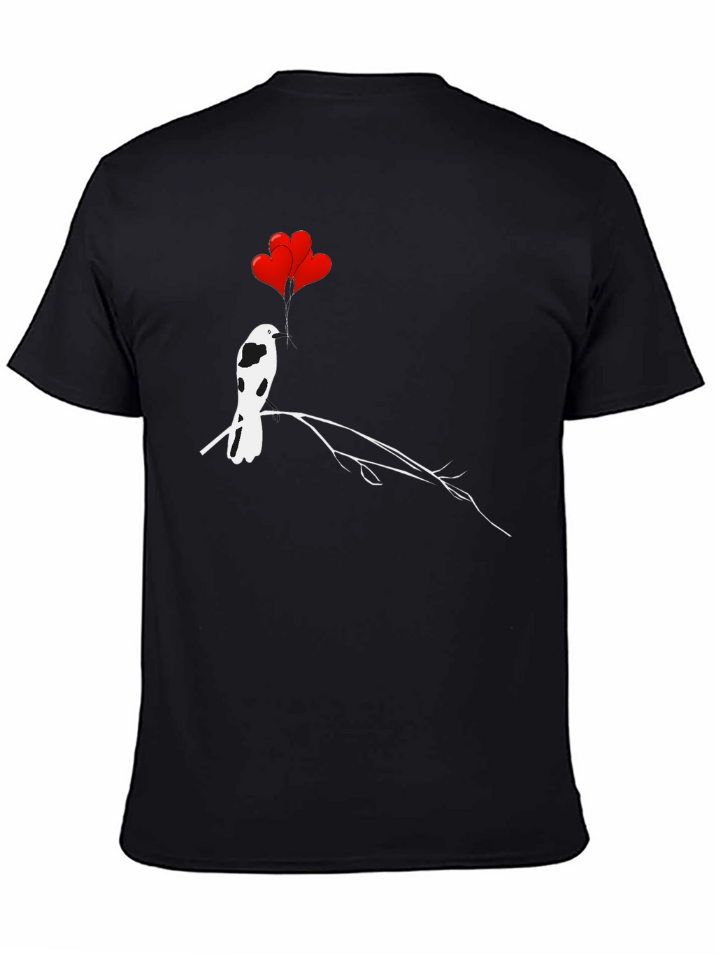 Bird with Heart Balloons Graphic Tee