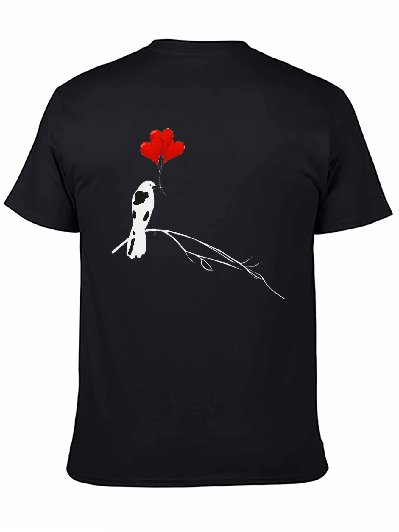 Bird with Heart Balloons Graphic Tee