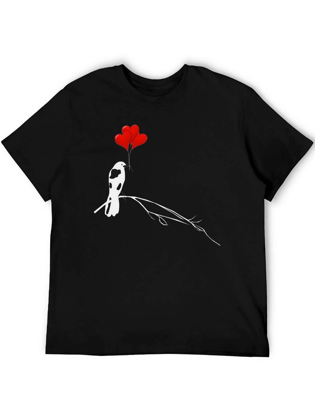Bird with Heart Balloons Graphic Tee