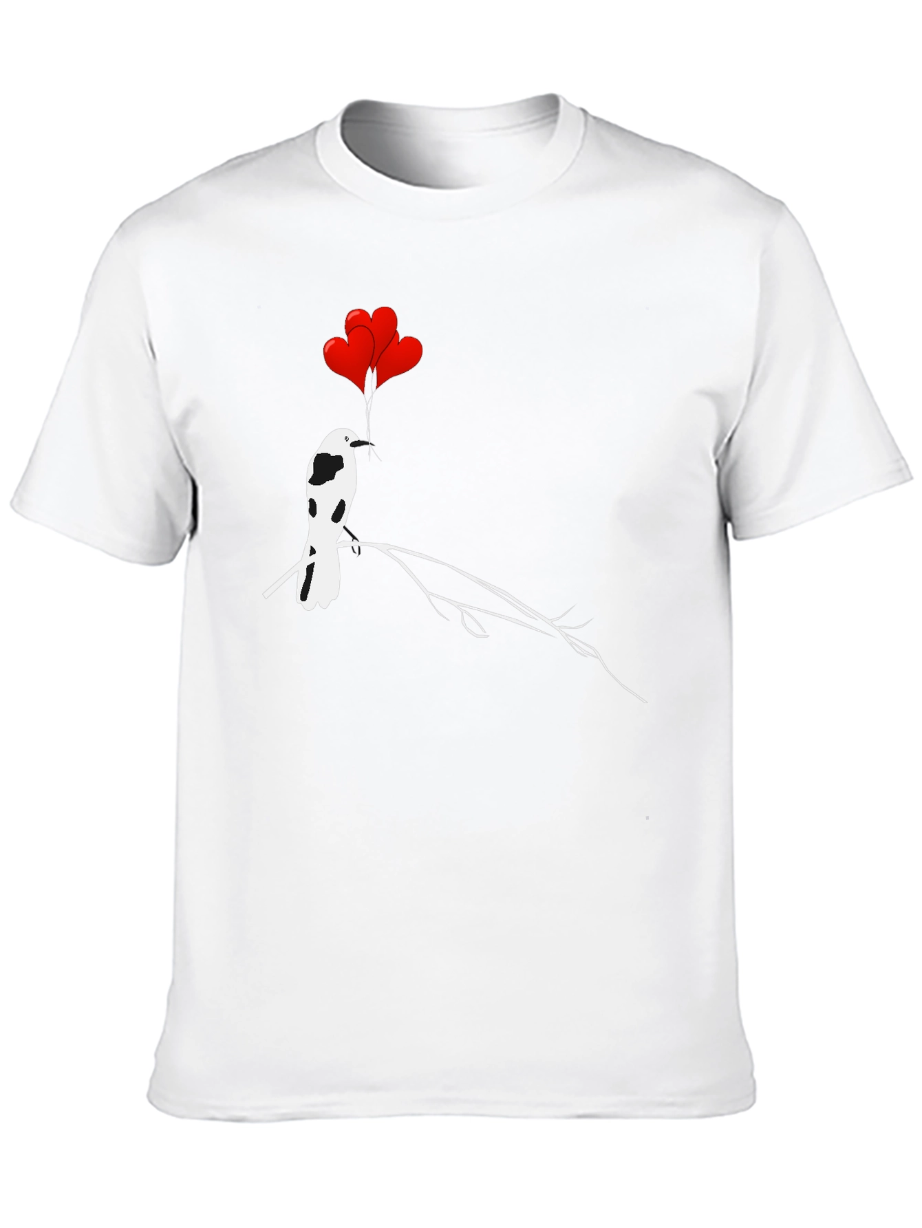 Bird with Heart Balloons Graphic Tee
