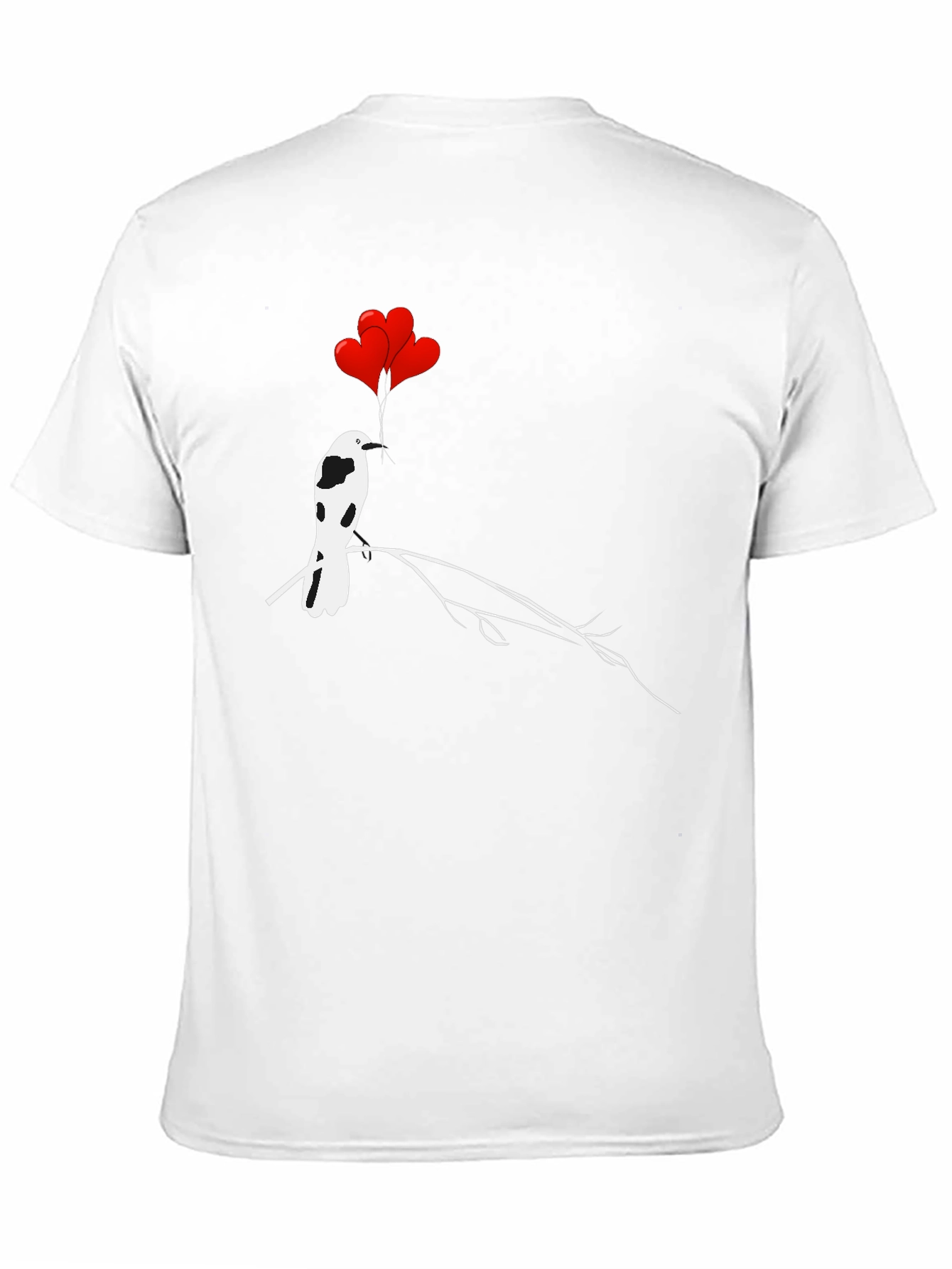 Bird with Heart Balloons Graphic Tee