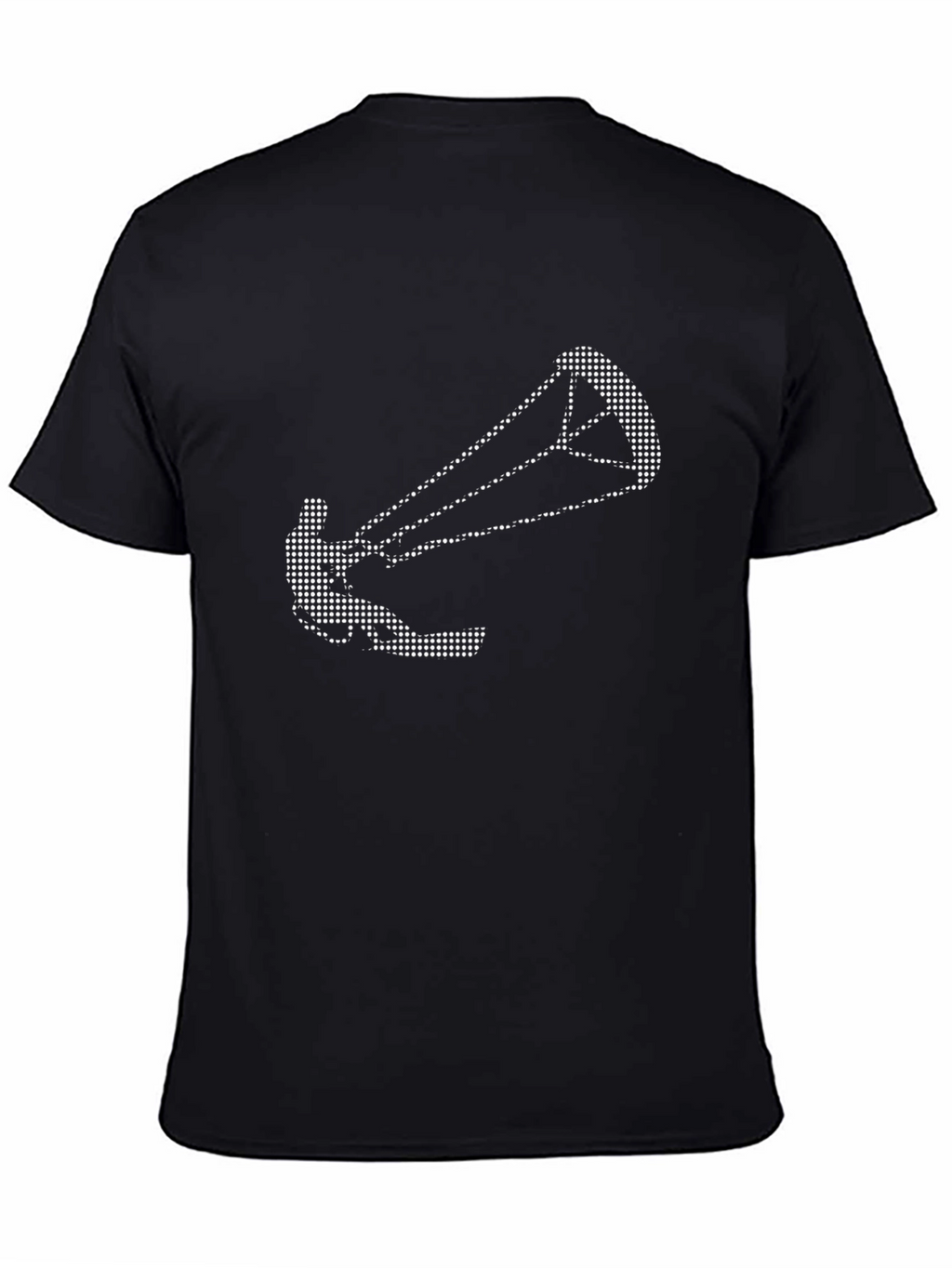Kitesurfing Graphic Tee - Black Cotton T-Shirt