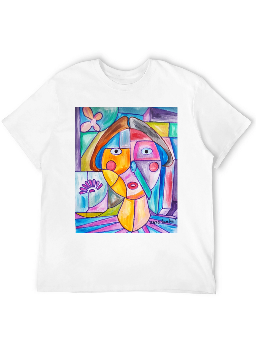 Abstract Art Print Black T-Shirt