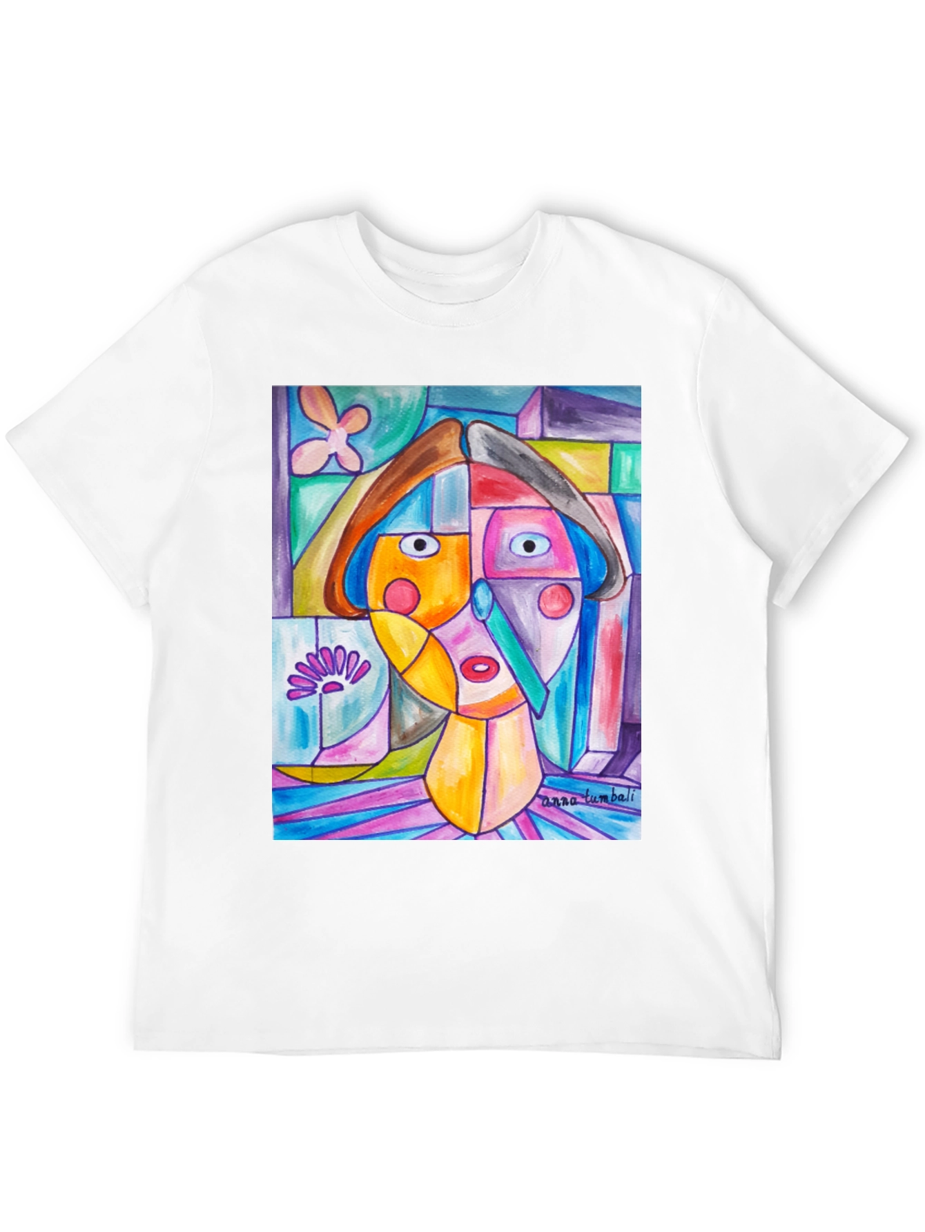 Abstract Art Print Black T-Shirt