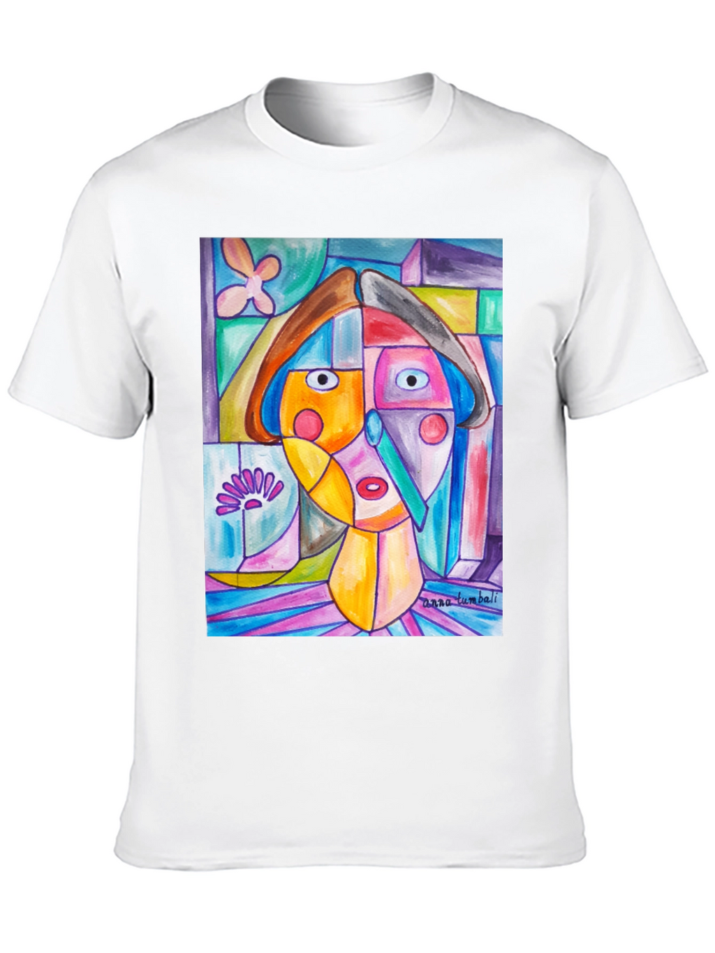 Abstract Art Print Black T-Shirt
