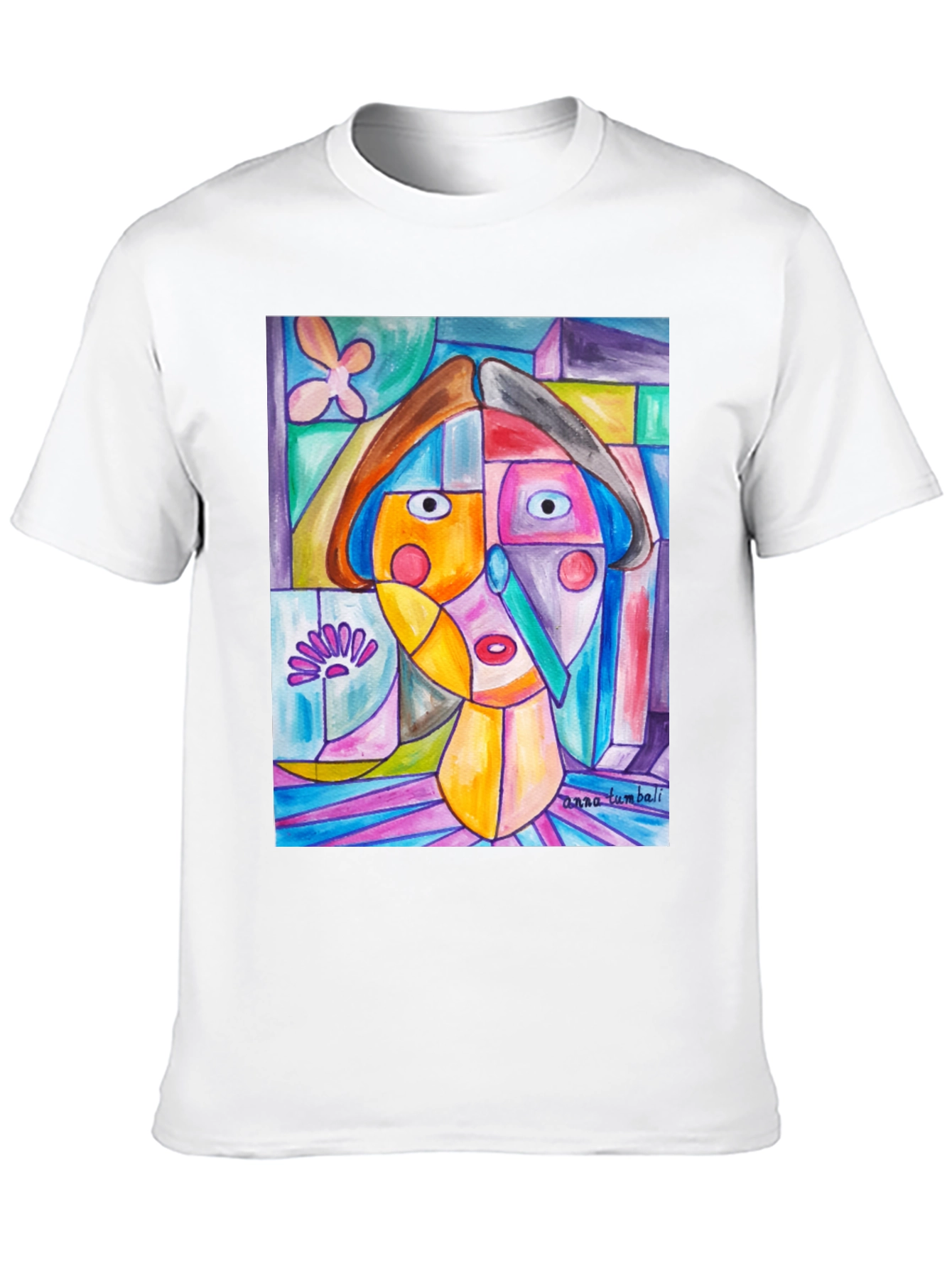 Abstract Art Print Black T-Shirt