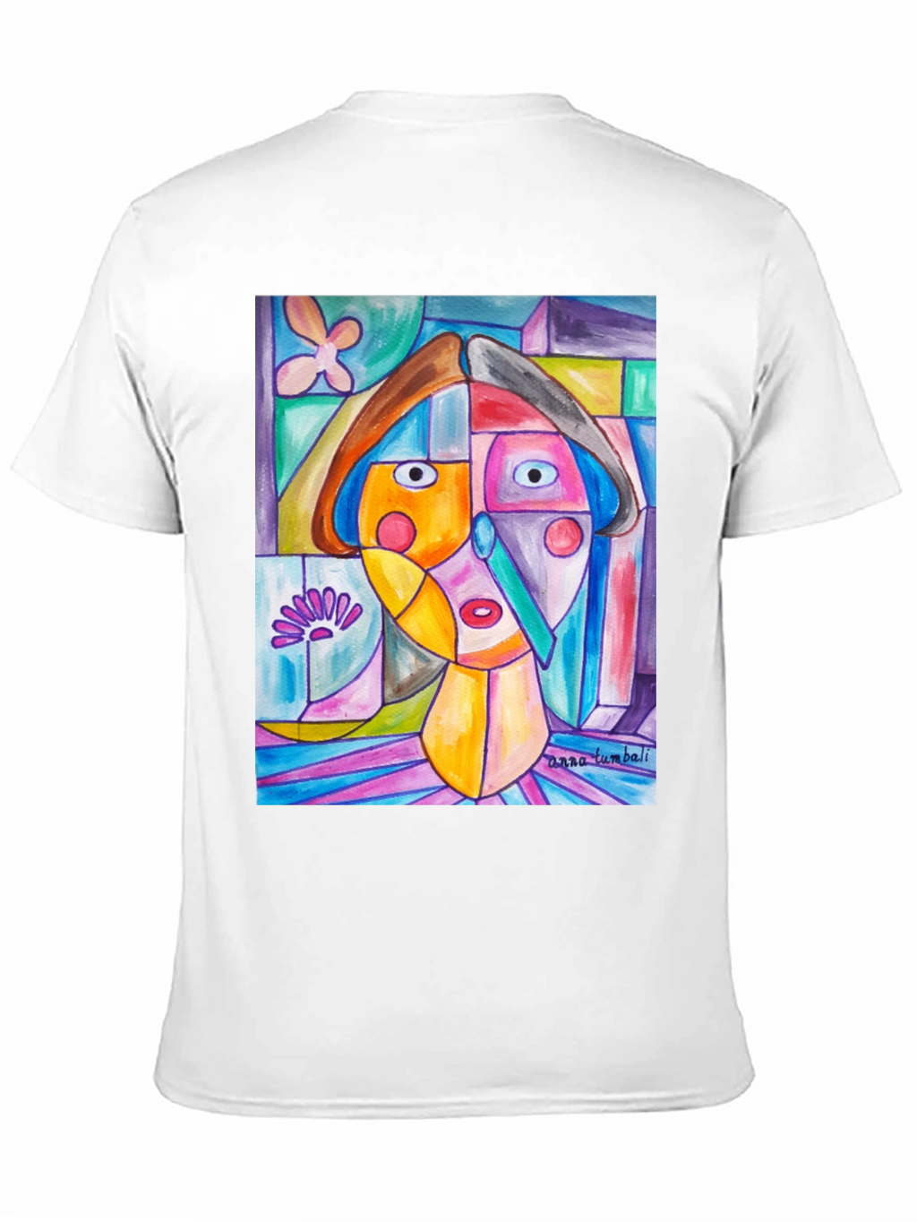 Abstract Art Print Black T-Shirt
