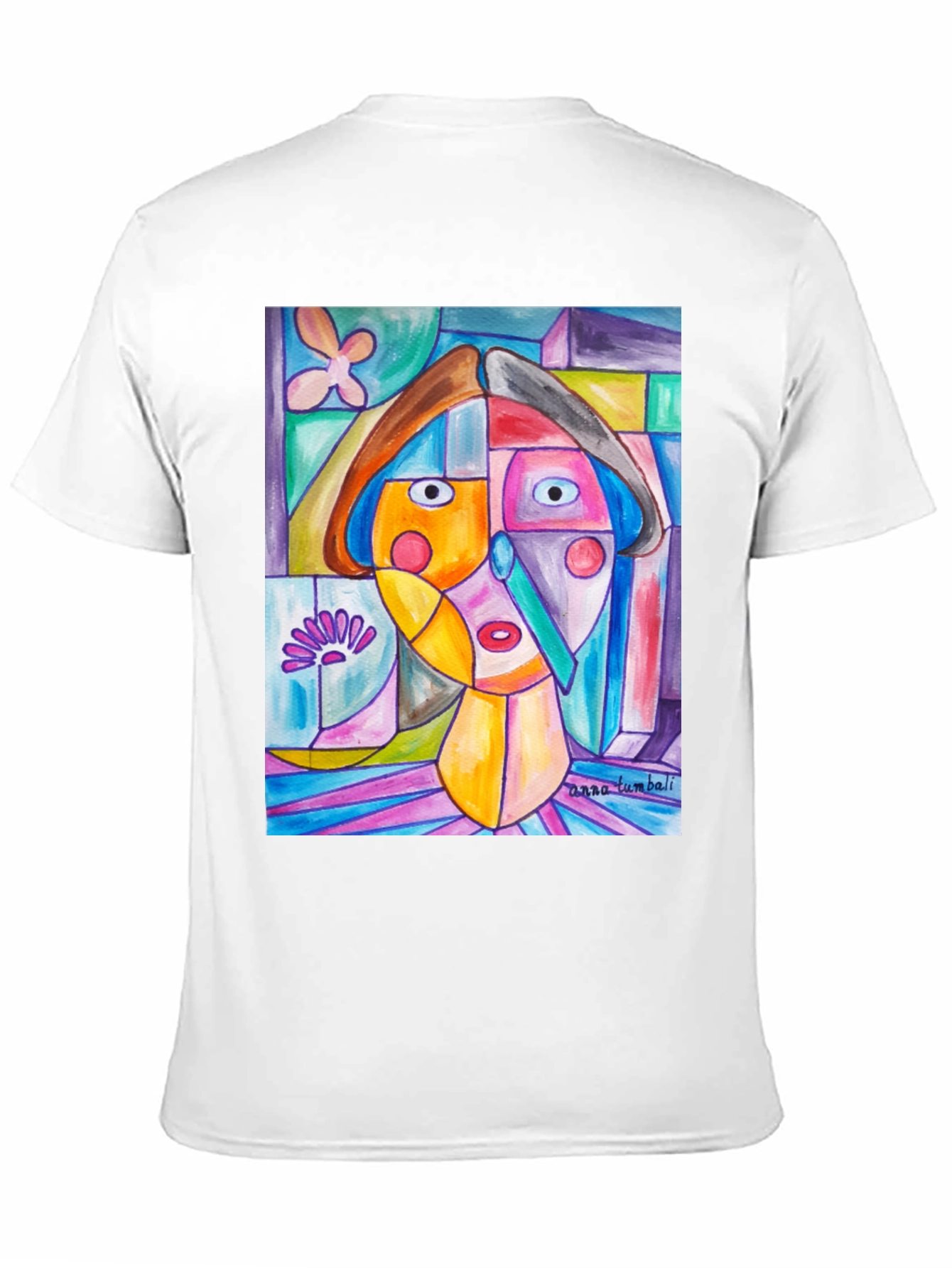 Abstract Art Print Black T-Shirt