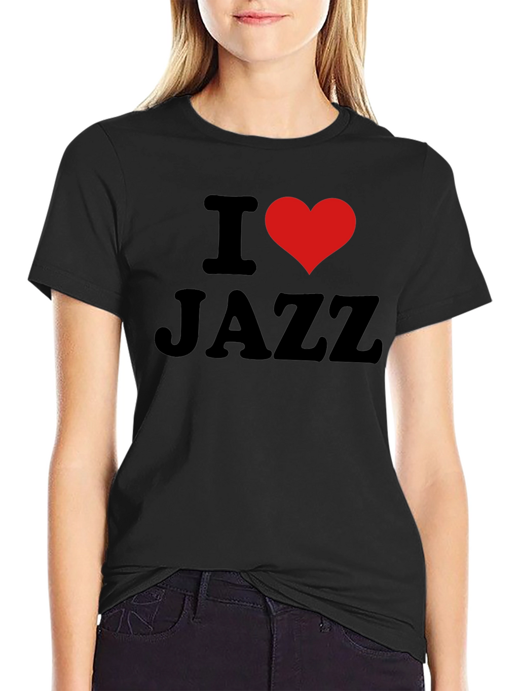 I Love Jazz T-Shirt - Black Cotton Tee