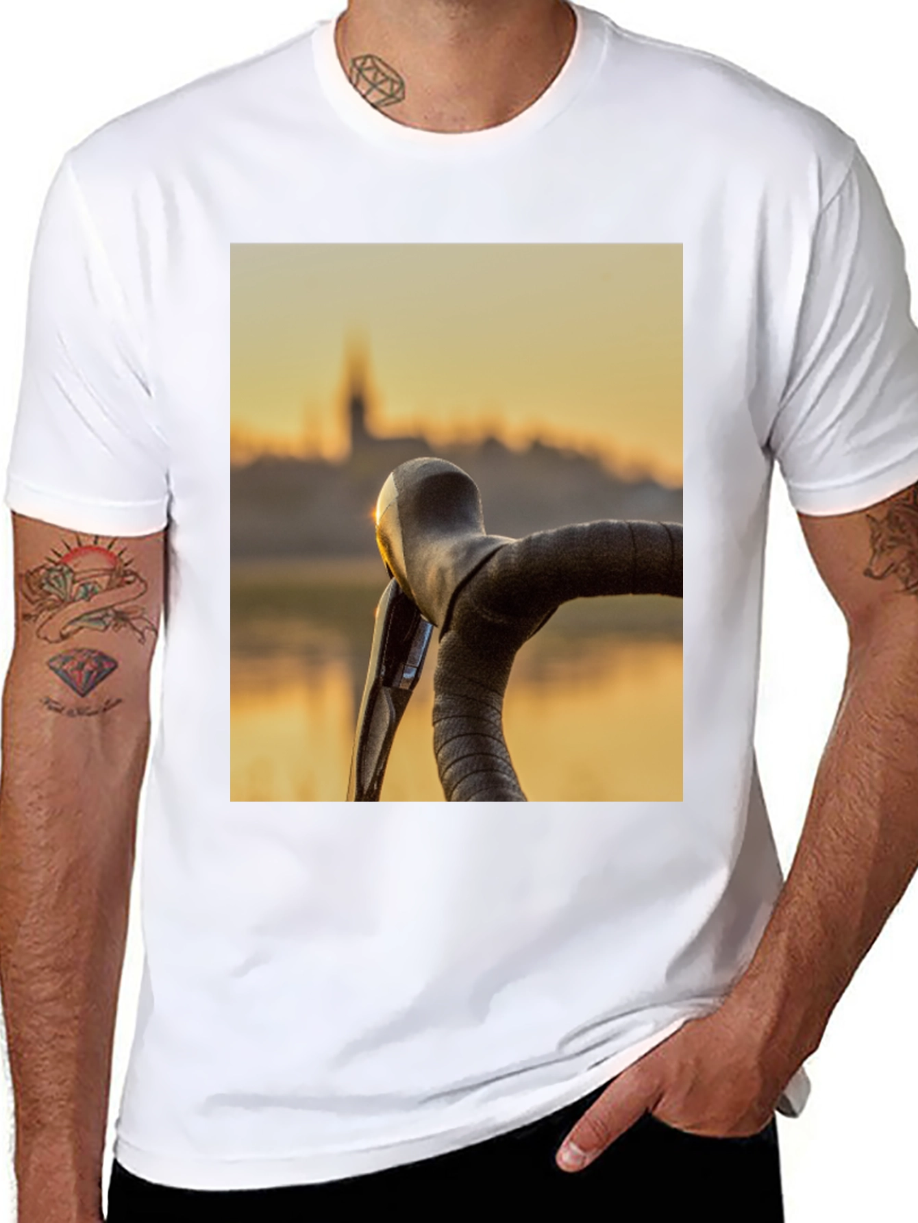 Sunset Cycling T-Shirt - Ride into the Golden Hour