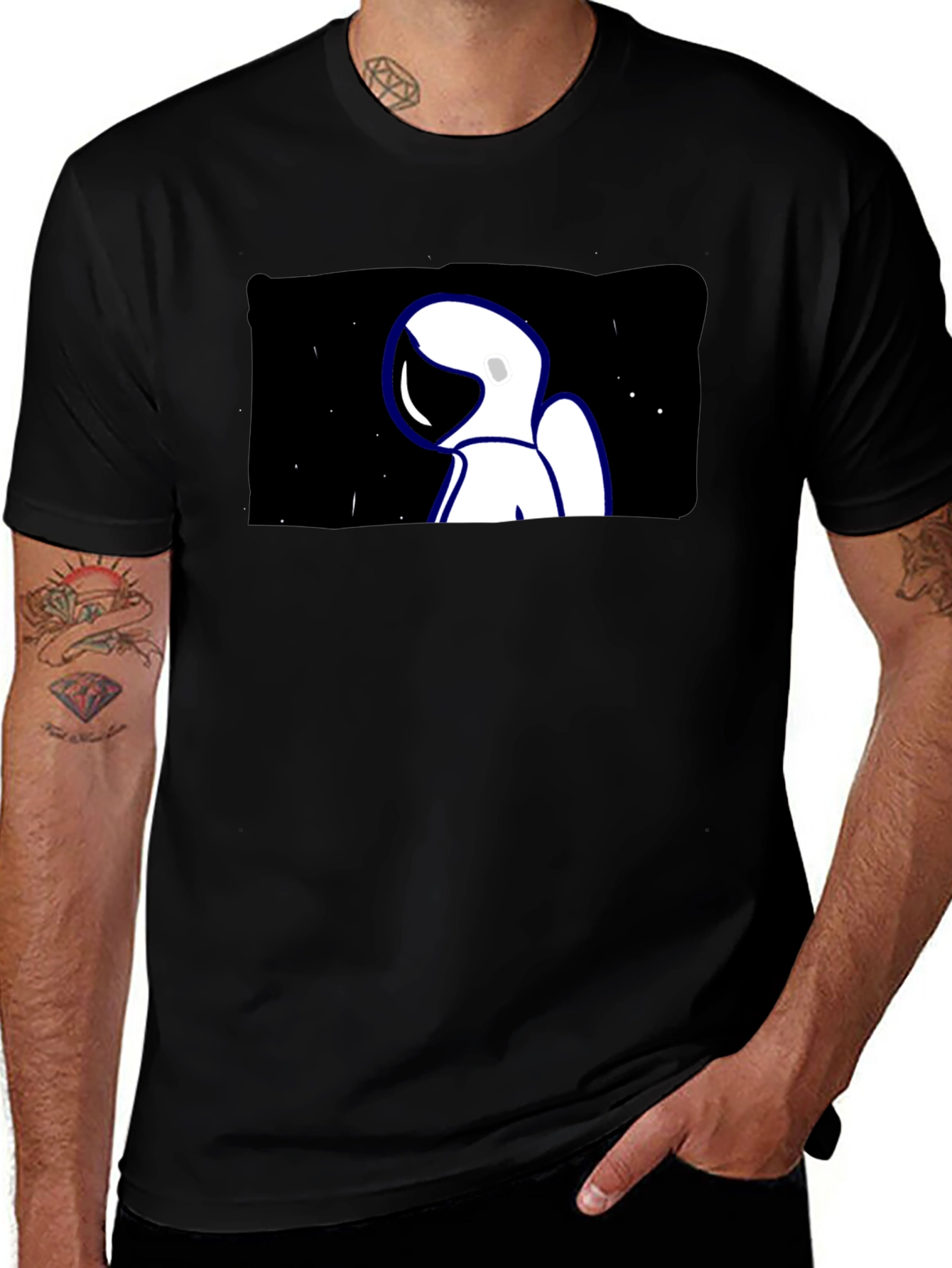 Astronaut Graphic Tee - Cool Space Design