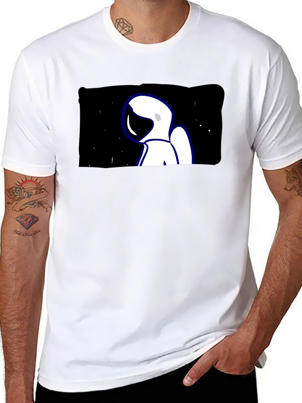 Astronaut Graphic Tee - Cool Space Design