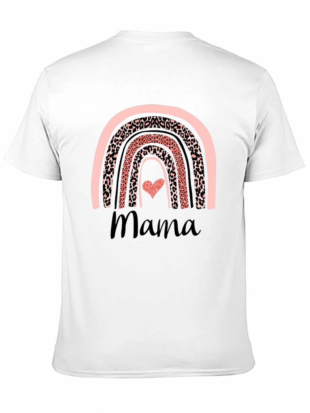 Mama Rainbow Leopard Print T-Shirt
