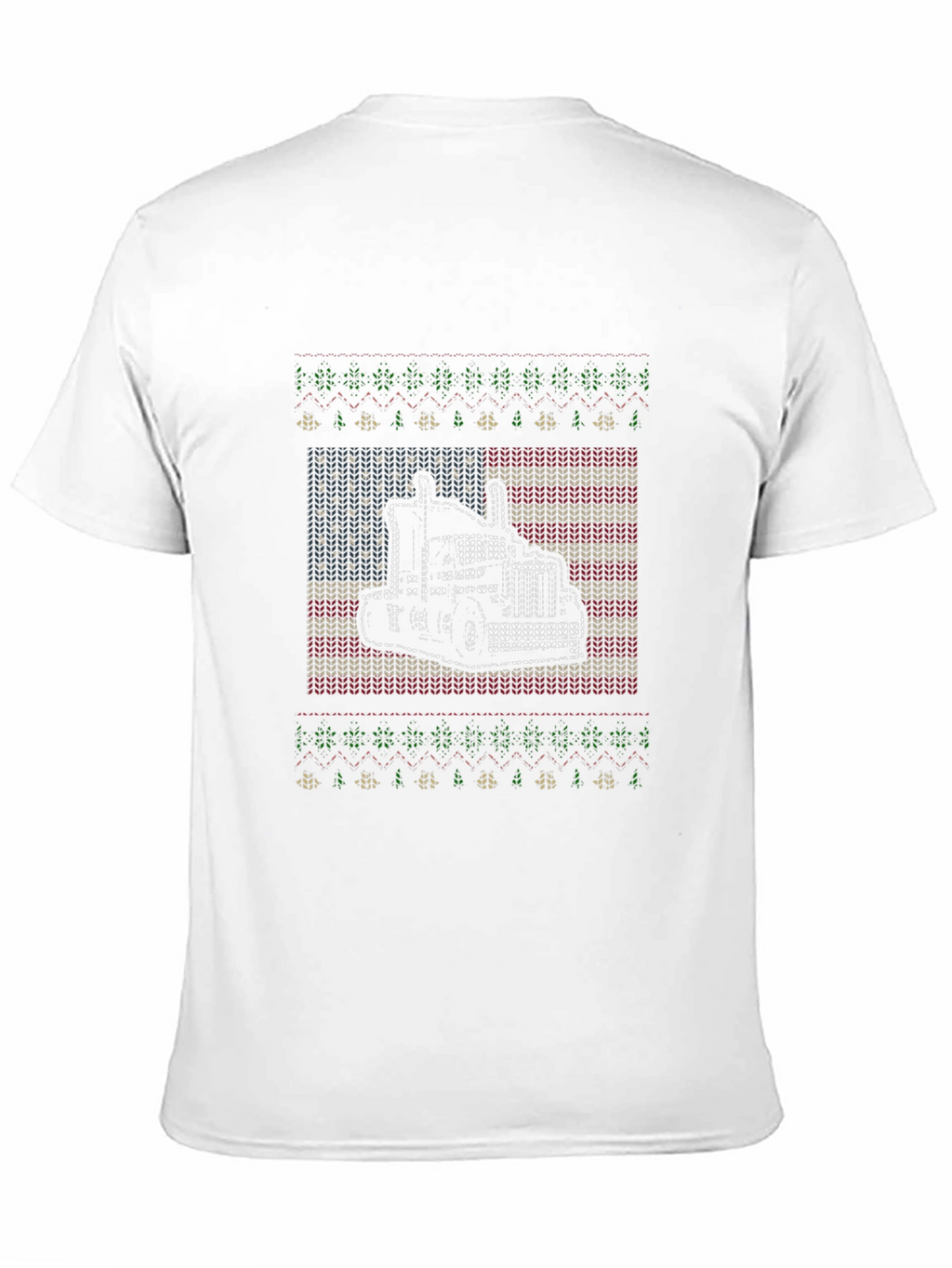 Truck American Flag Ugly Christmas Sweater T-Shirt