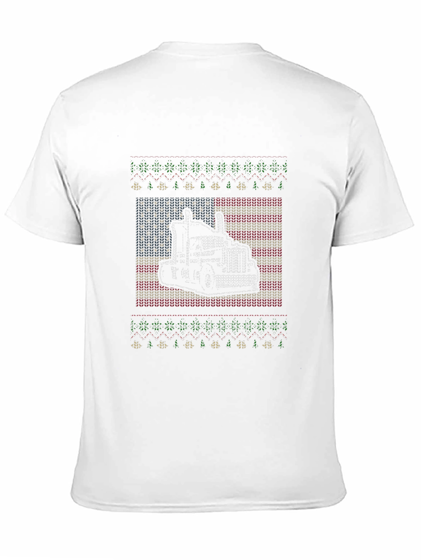 Truck American Flag Ugly Christmas Sweater T-Shirt