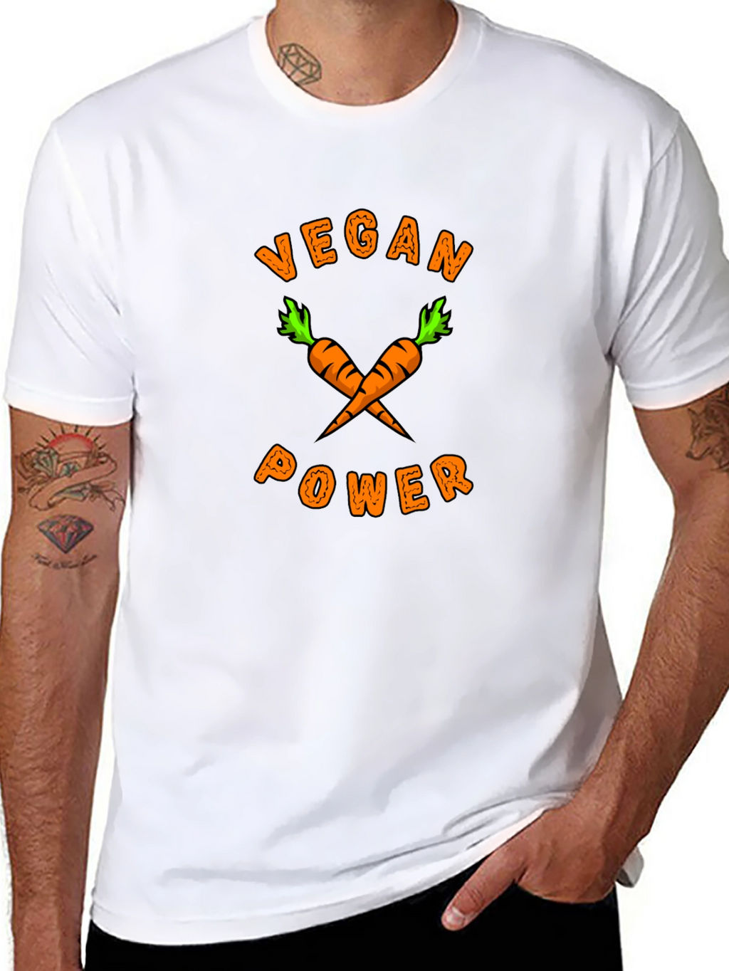 Vegan Power Carrot Graphic Tee