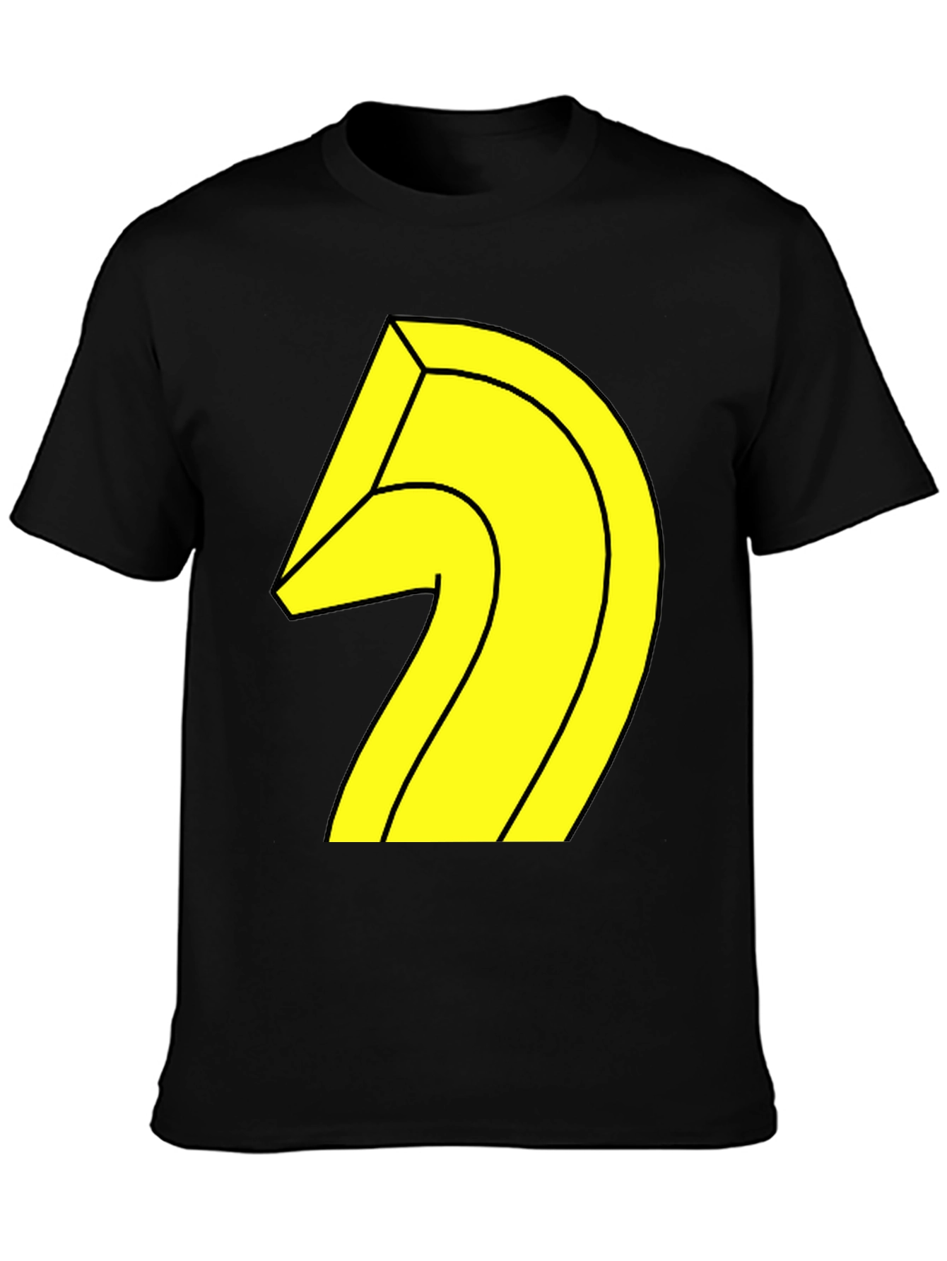 Abstract Geometric Graphic Tee - Black