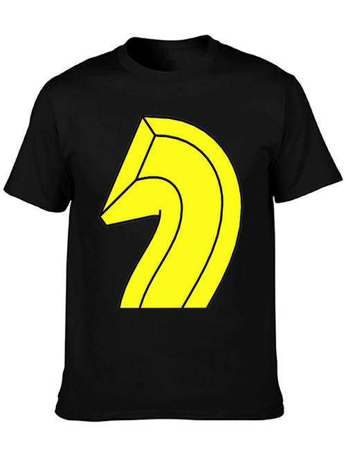 Abstract Geometric Graphic Tee - Black
