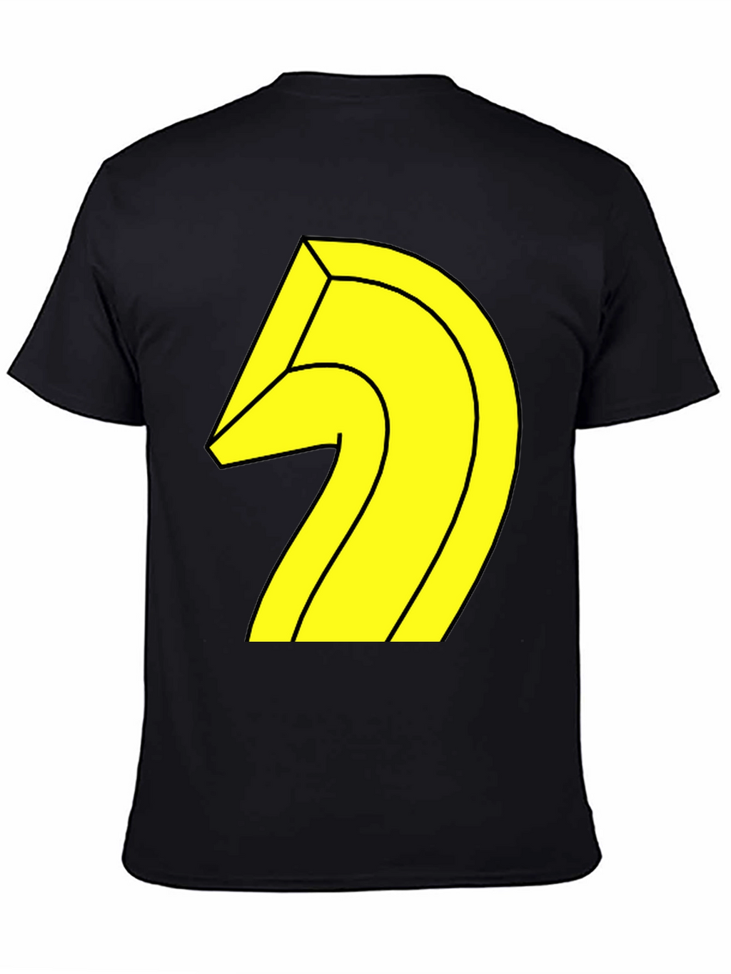 Abstract Geometric Graphic Tee - Black