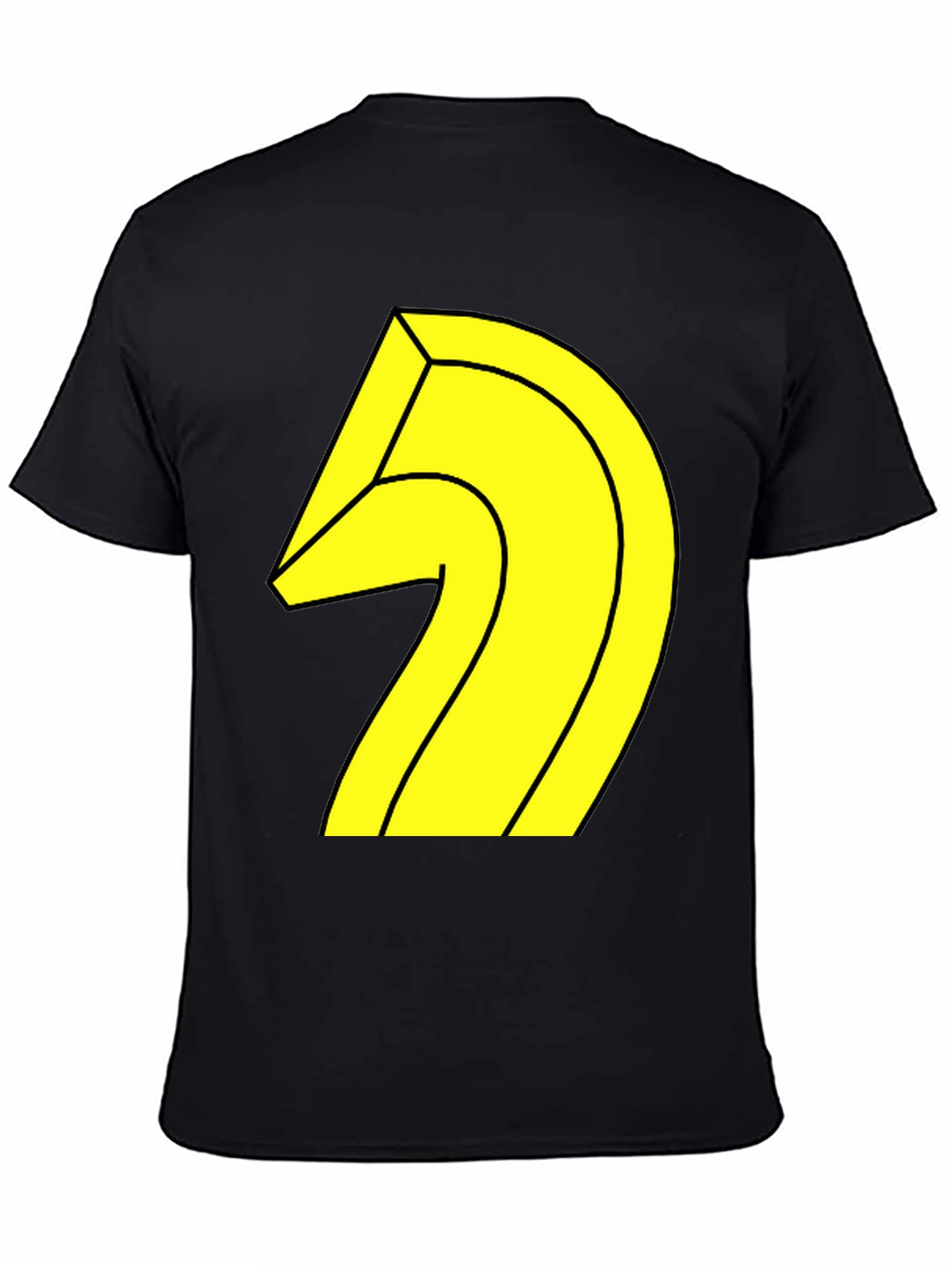 Abstract Geometric Graphic Tee - Black