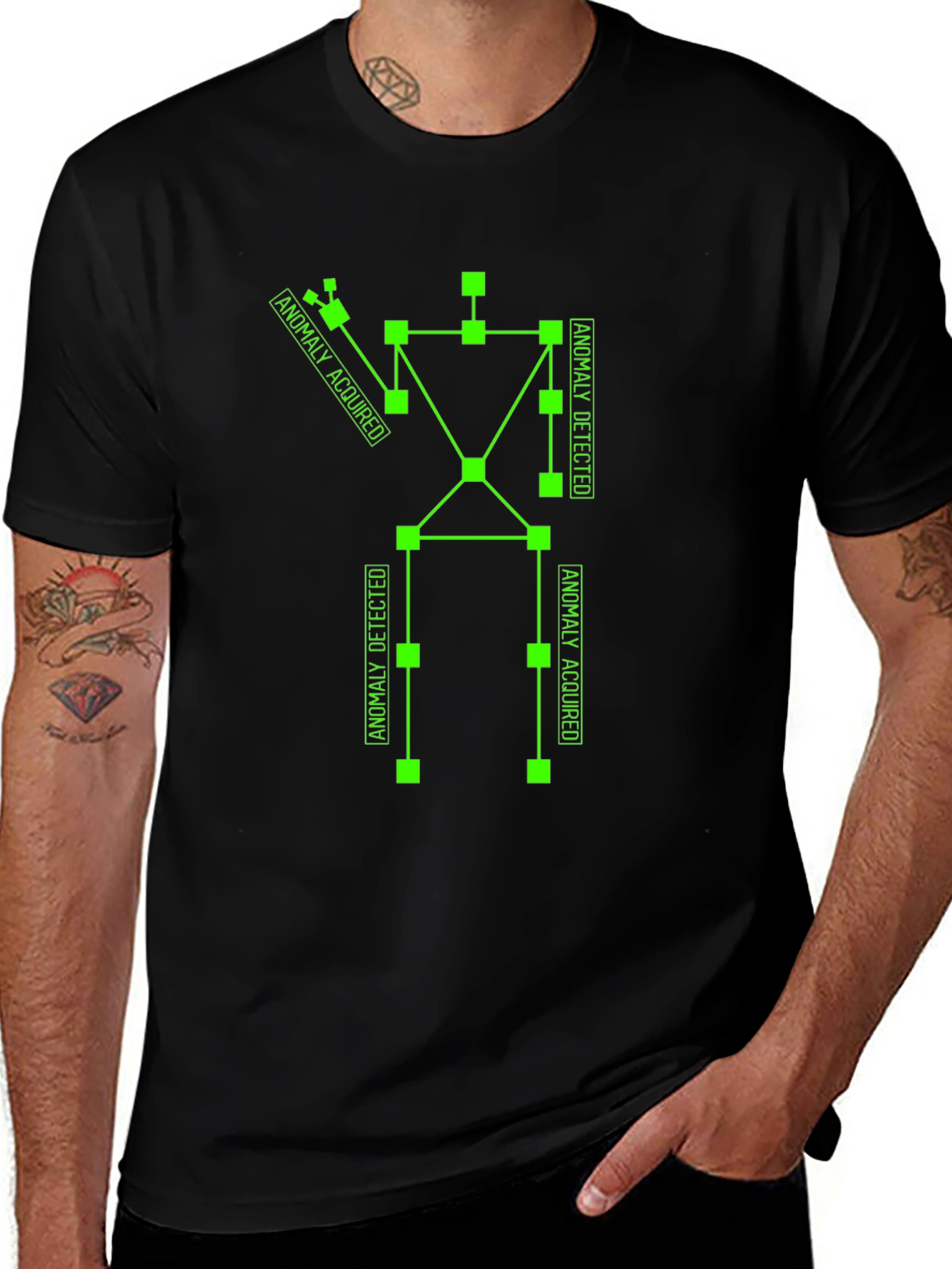 Anomaly Detected Black Graphic Tee