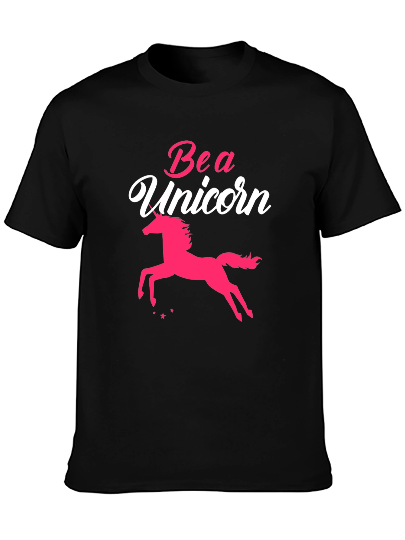 Be a Unicorn T-Shirt - Black Graphic Tee for Women