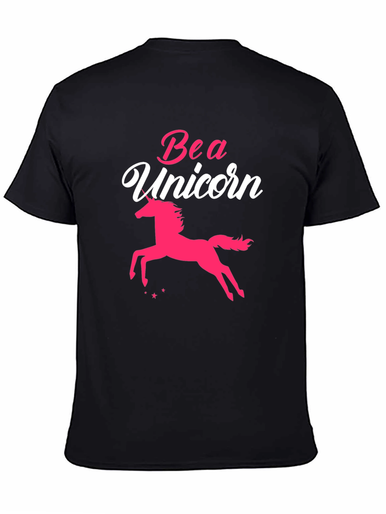 Be a Unicorn T-Shirt - Black Graphic Tee for Women