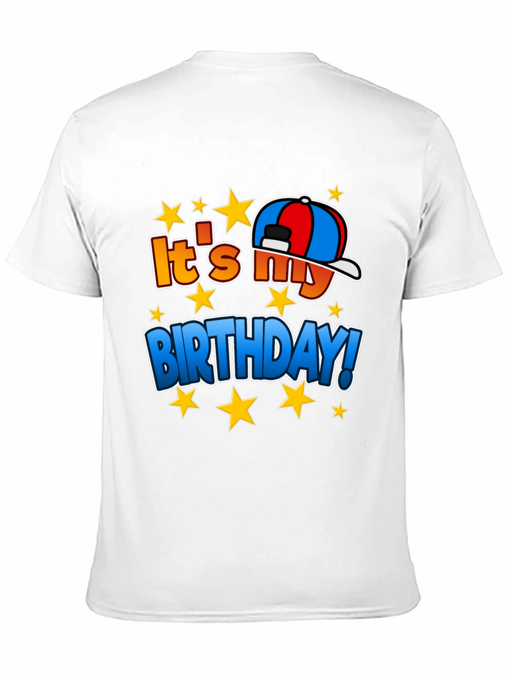 Its My Birthday T-Shirt - Stars & Hat Design