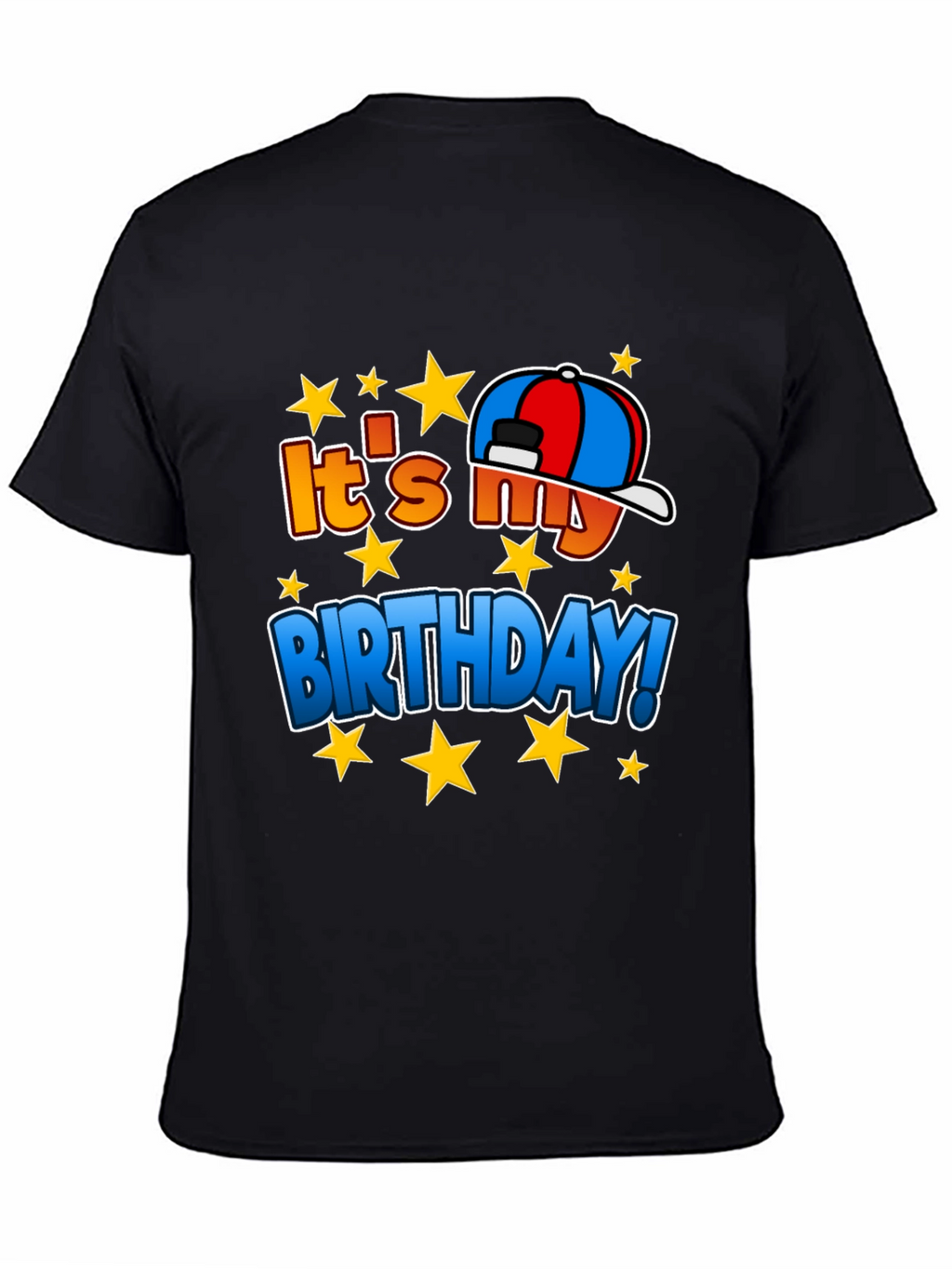 Its My Birthday T-Shirt - Stars & Hat Design
