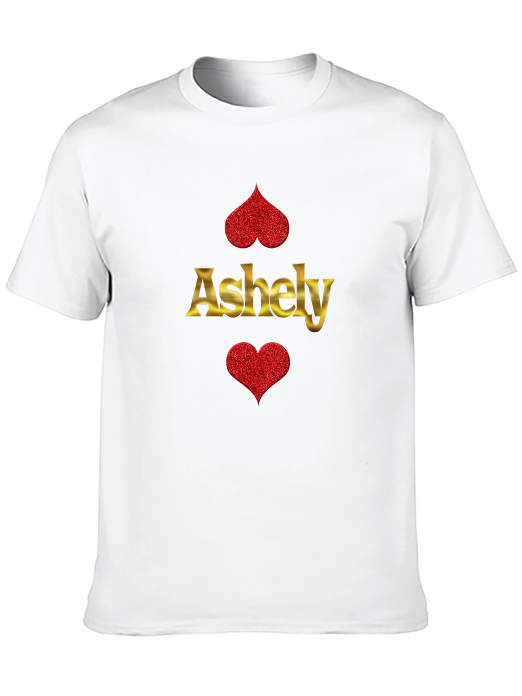 Ashely Heart Graphic Black Tee