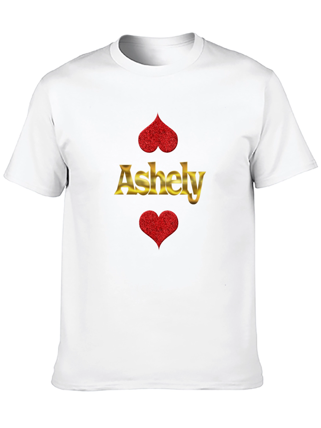 Ashely Heart Graphic Black Tee