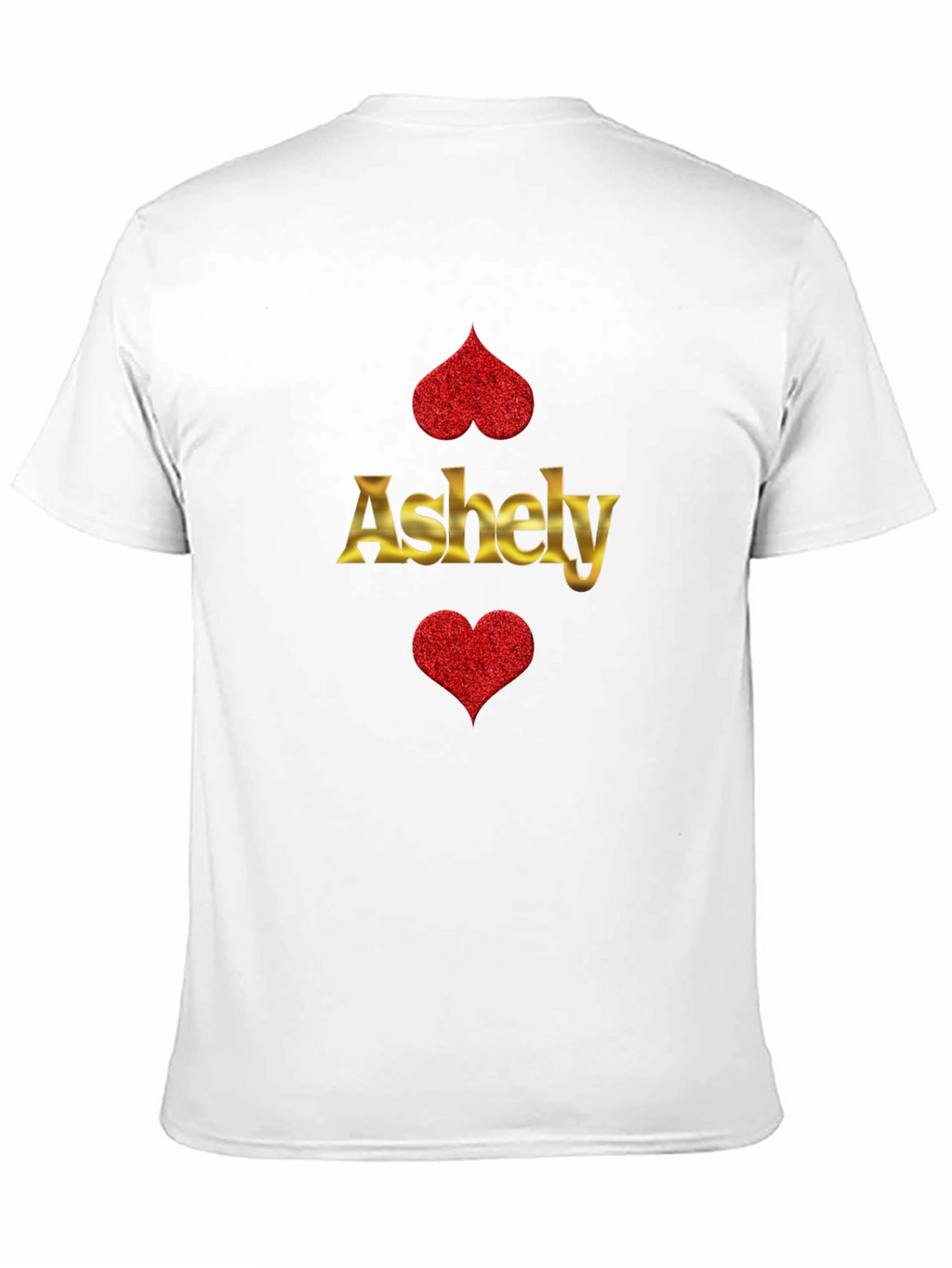 Ashely Heart Graphic Black Tee