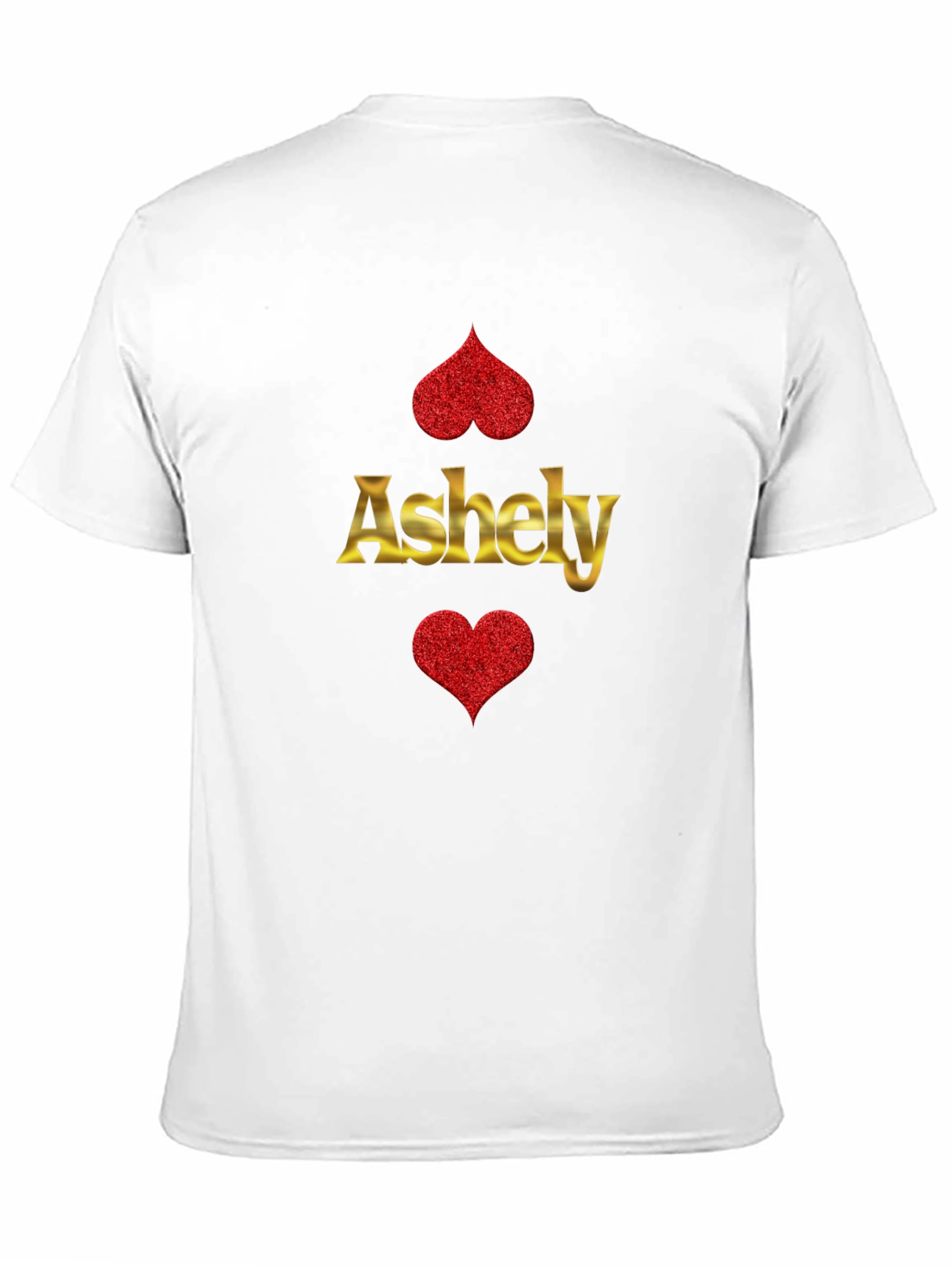 Ashely Heart Graphic Black Tee