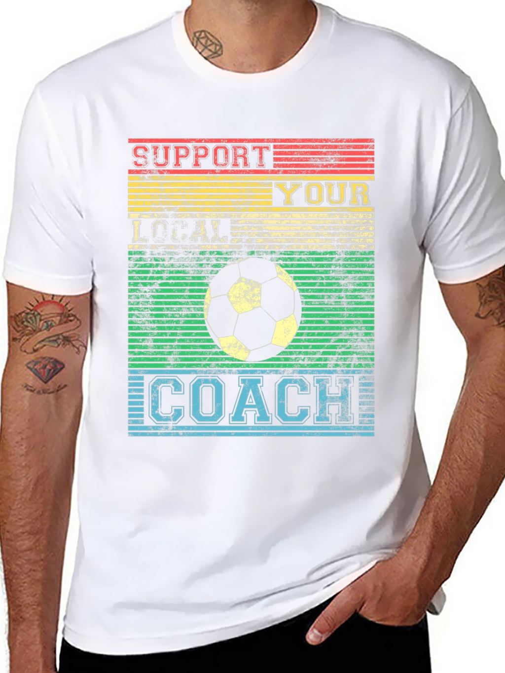 Support Your Local Coach Retro Soccer T-Shirt