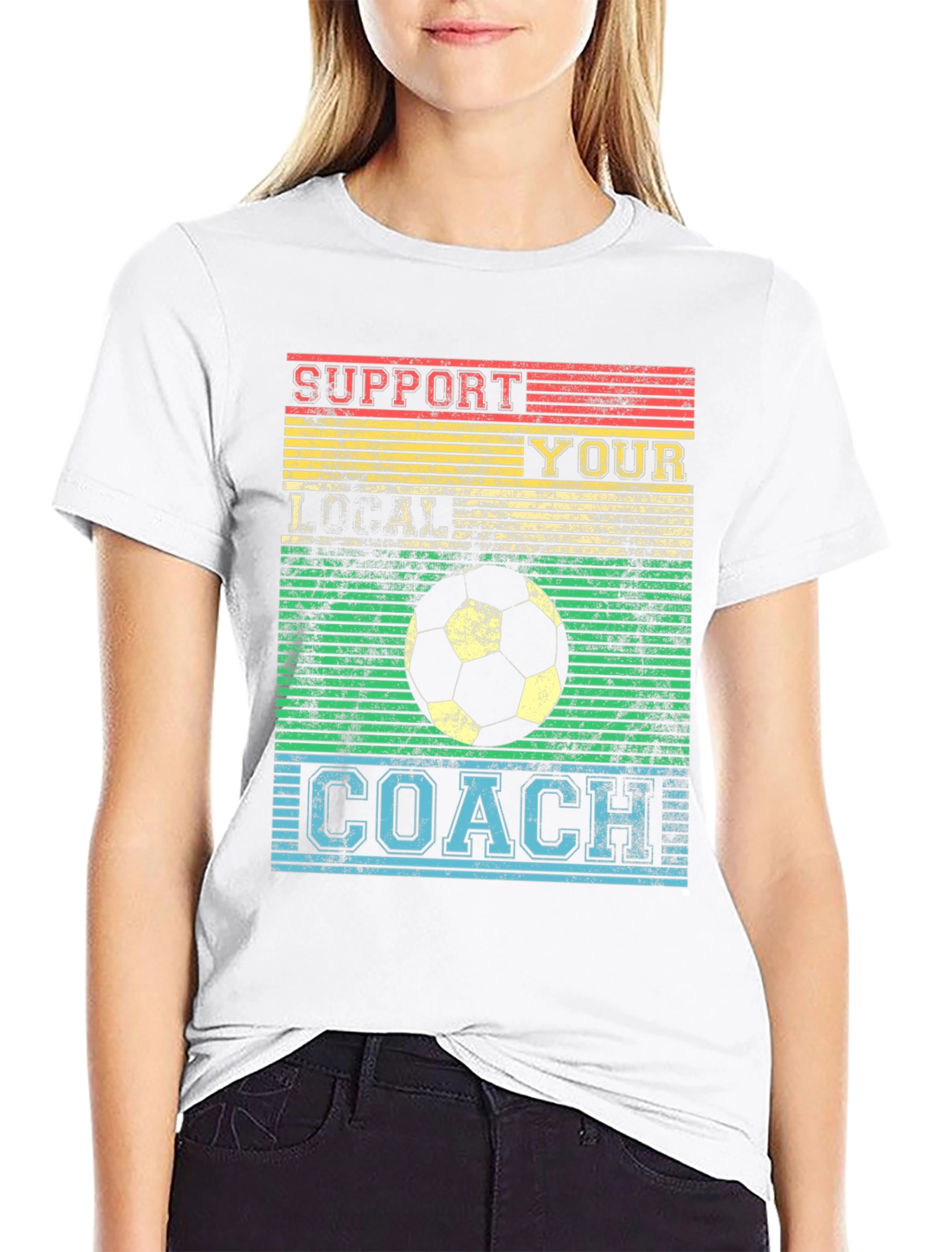 Support Your Local Coach Retro Soccer T-Shirt